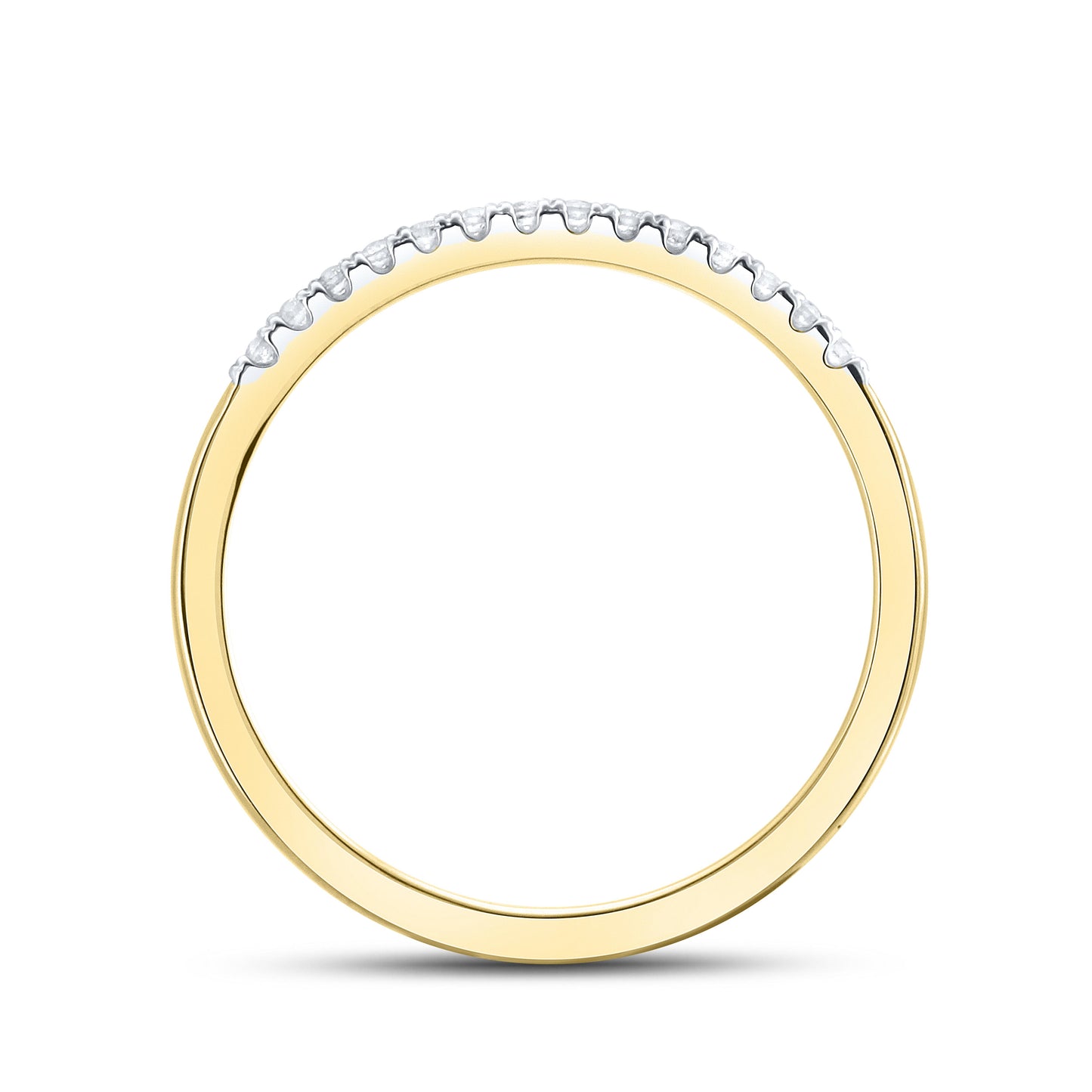 14kt Yellow Gold 0.10 CTW Ladies Diamond Band