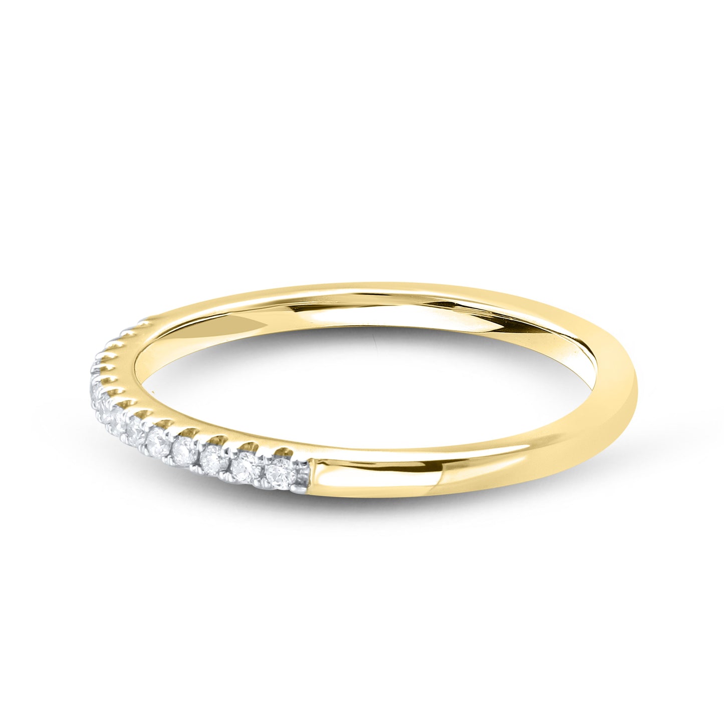 14kt Yellow Gold 0.10 CTW Ladies Diamond Band