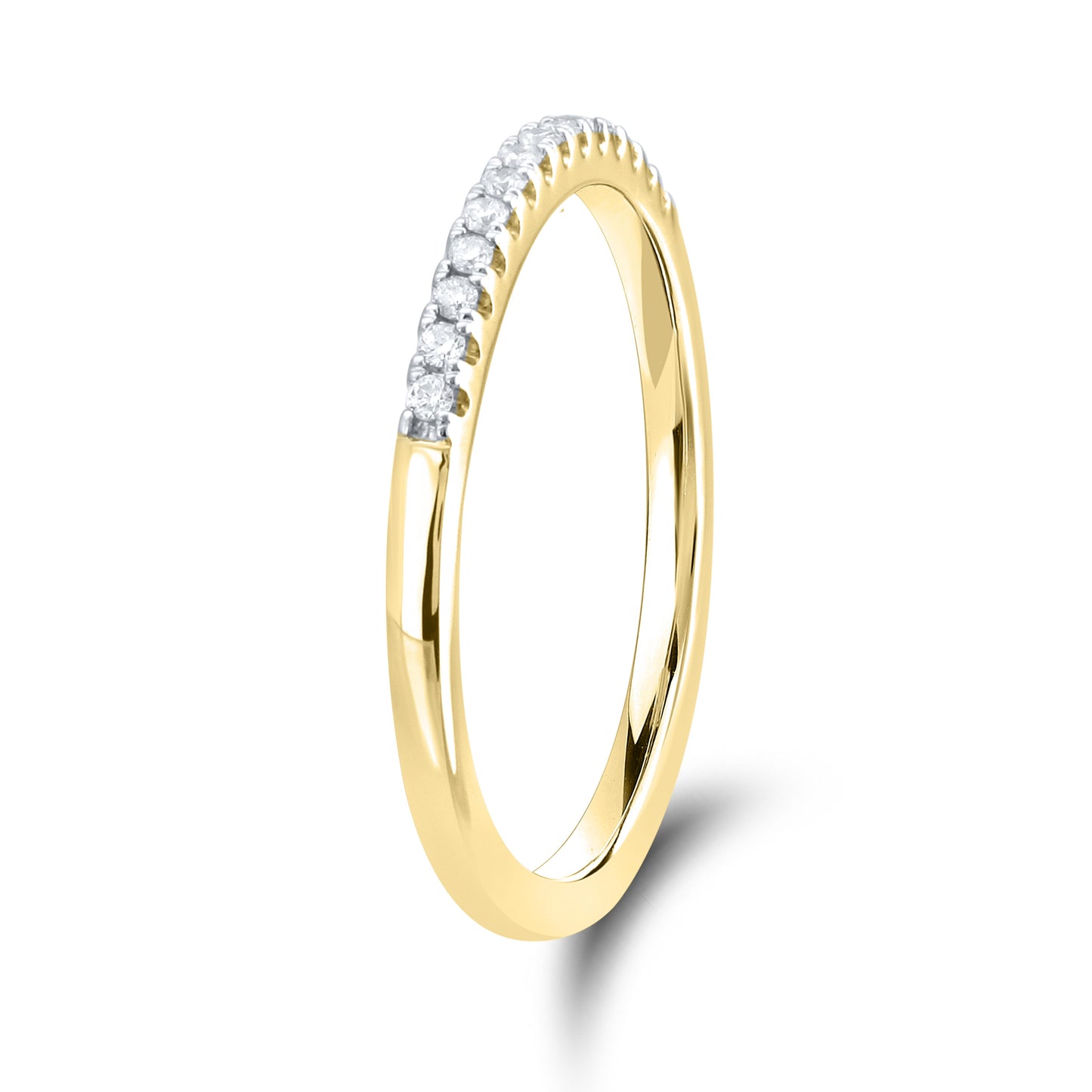 14kt Yellow Gold 0.10 CTW Ladies Diamond Band