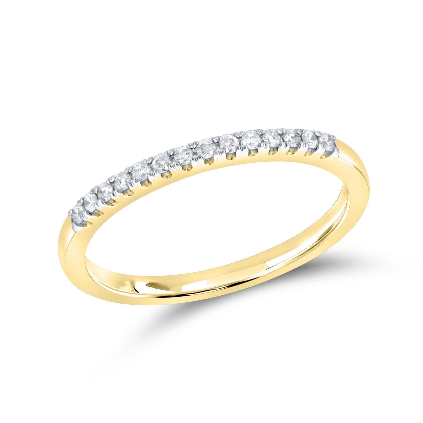 14kt Yellow Gold 0.10 CTW Ladies Diamond Band