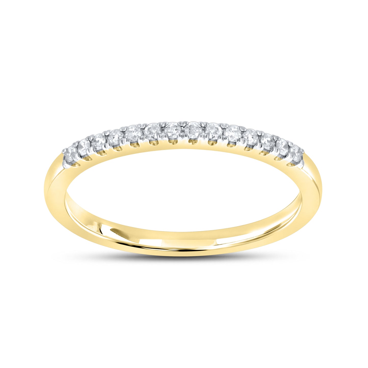 14kt Yellow Gold 0.10 CTW Ladies Diamond Band