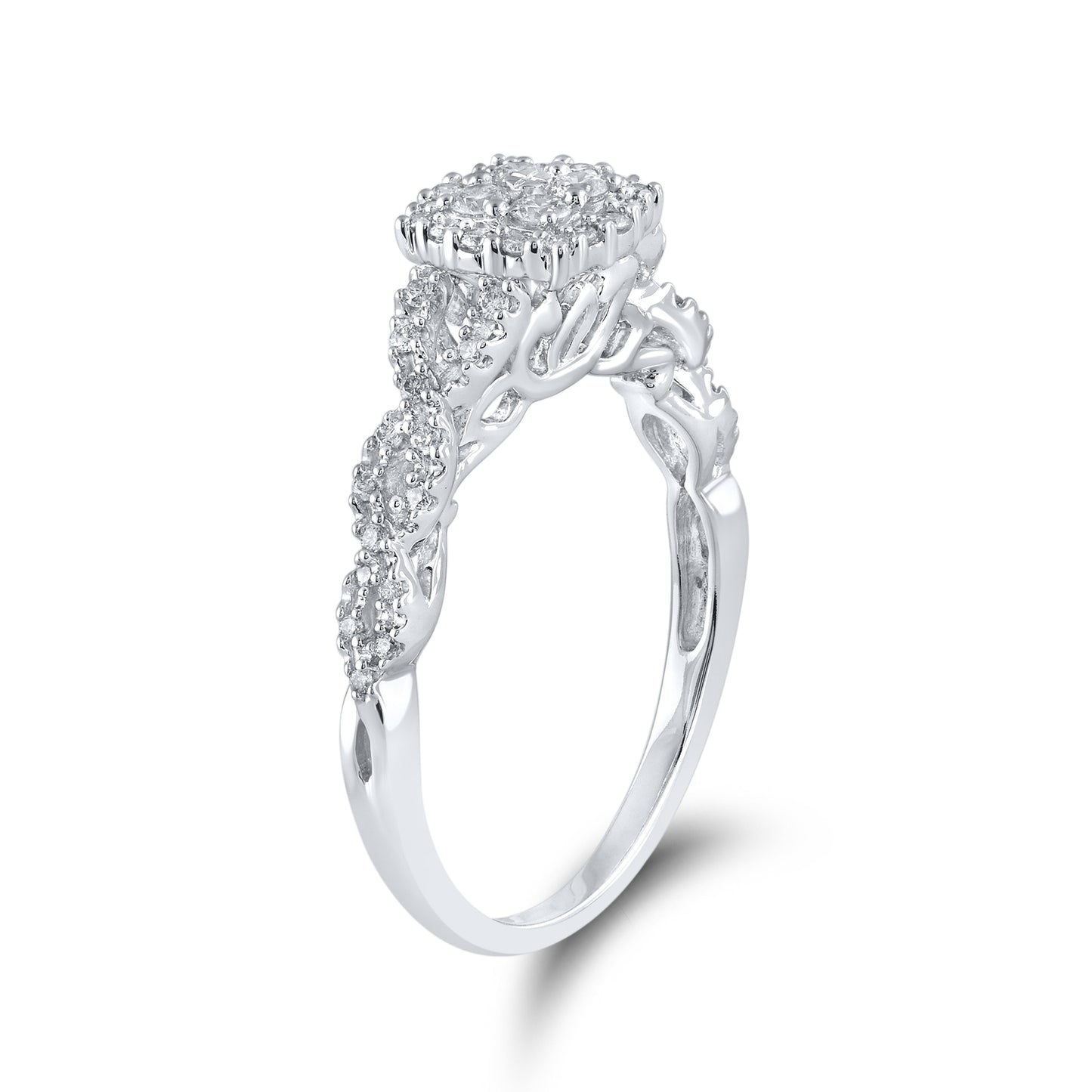 14k White Gold 0.35 CTW Diamond Engagement Ring