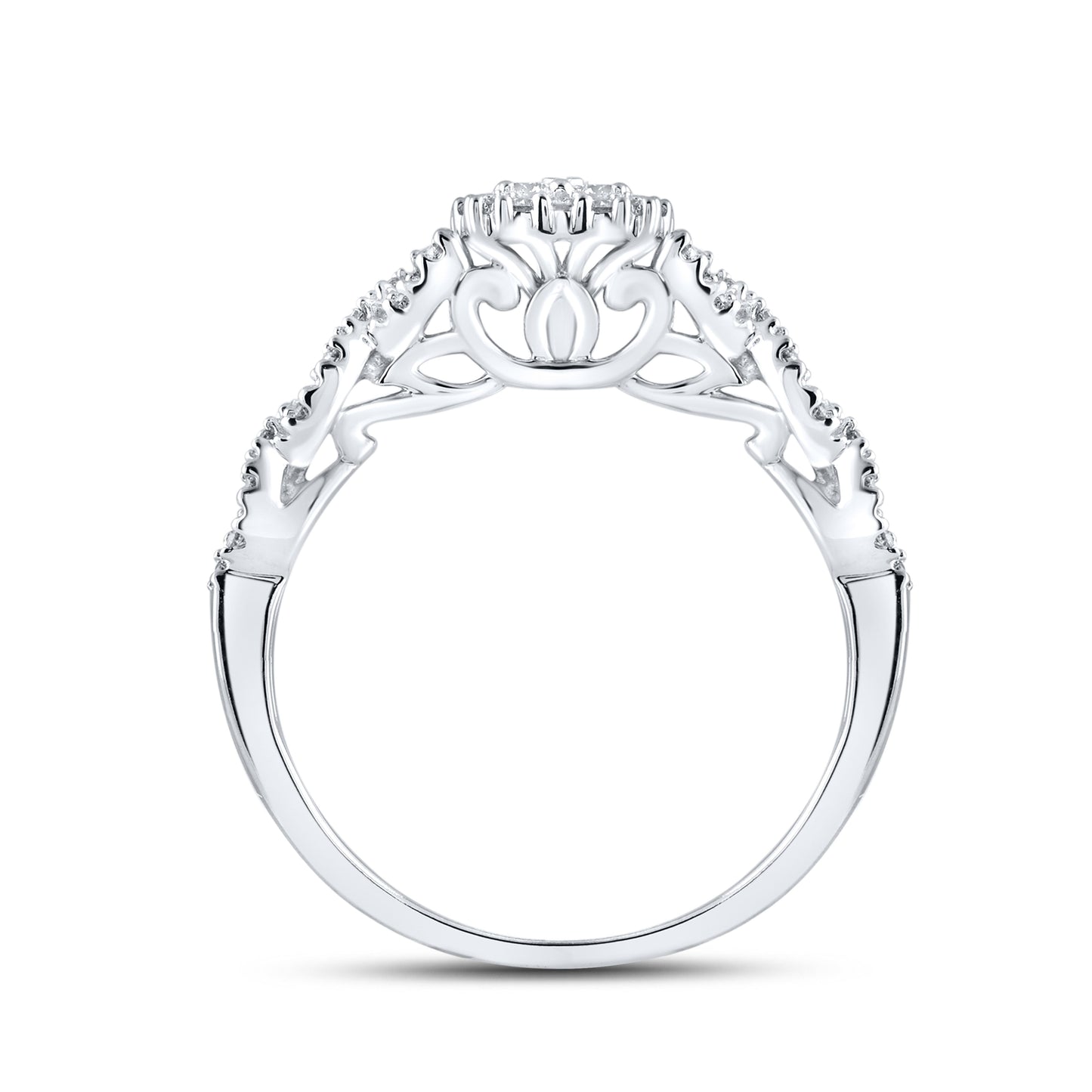 14k White Gold 0.35 CTW Diamond Engagement Ring