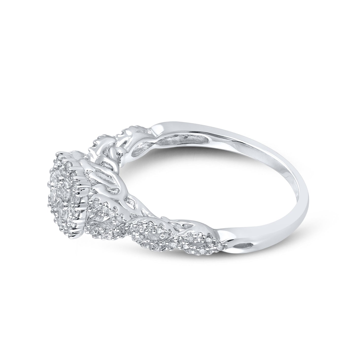 14k White Gold 0.35 CTW Diamond Engagement Ring