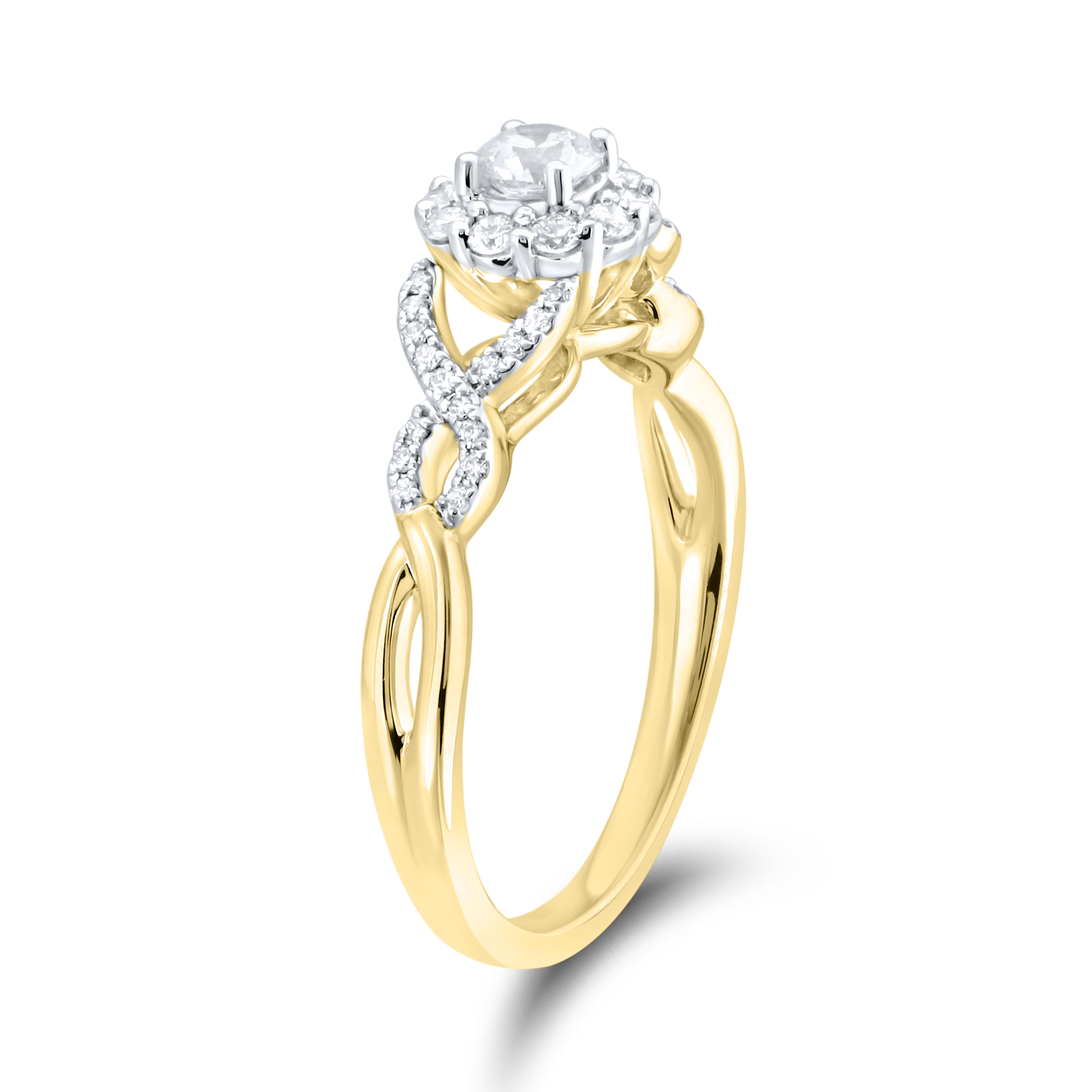 14kt yellow gold 0.52 CTW Diamond Bridal ring