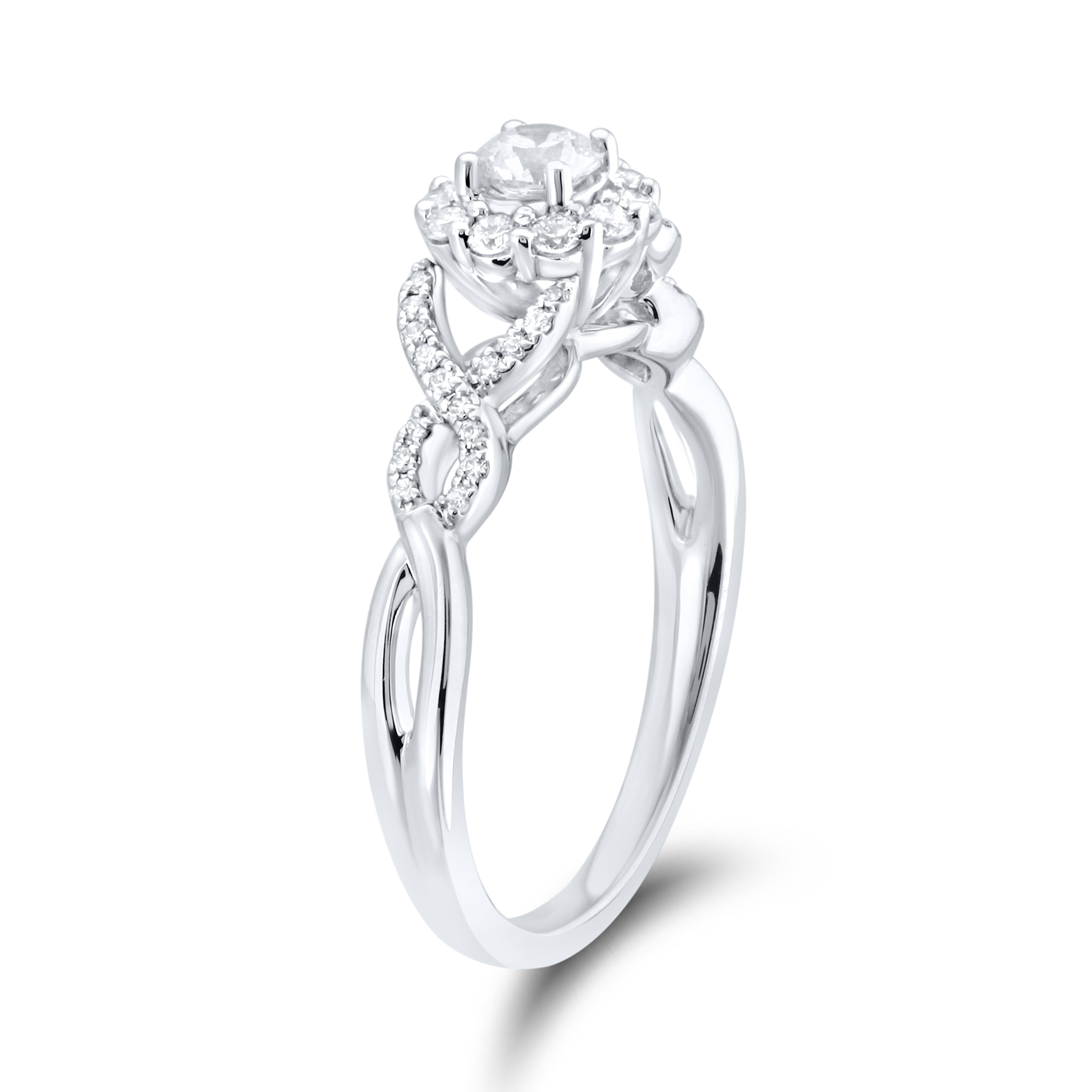 14kt white gold 0.50 CTW Ladies Diamond Ring