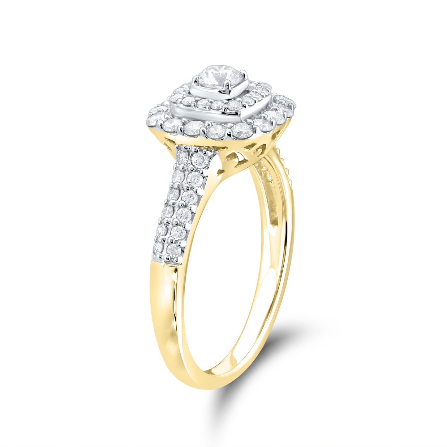 14kt Yellow Gold  0.78 CTW Natural Diamond Bridal Ring Set