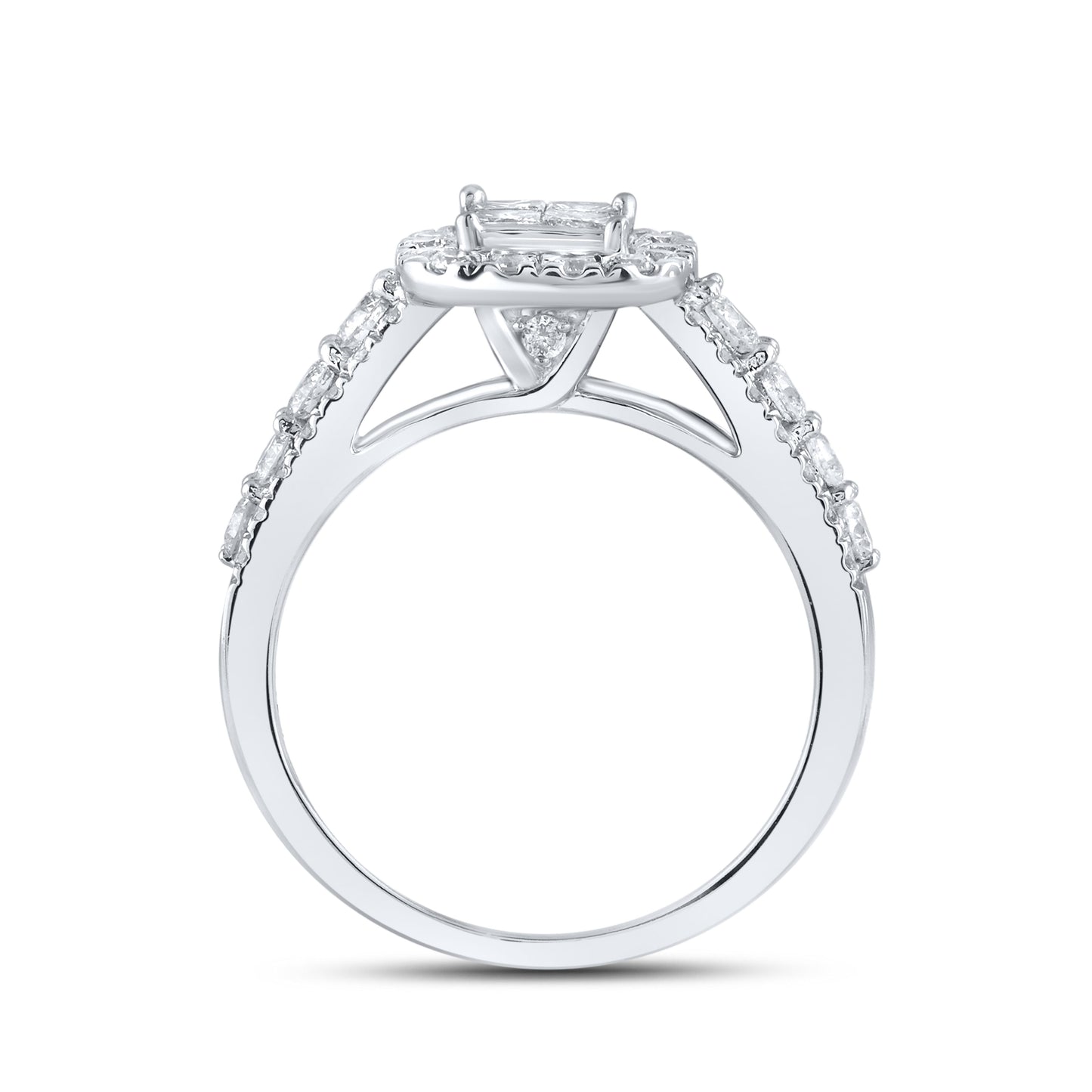 14kt White Gold 1.63 CTW Natural Diamond bridal Ring set