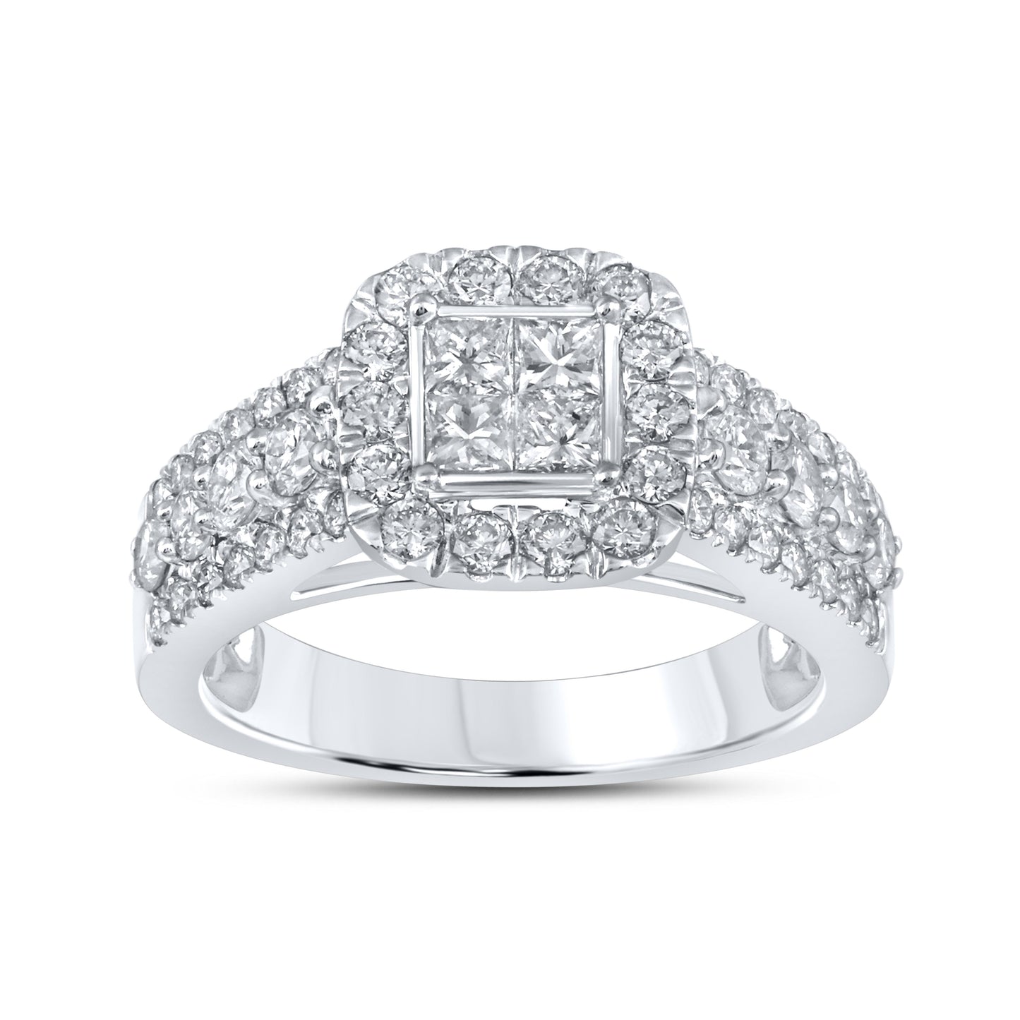 14kt White Gold 1.63 CTW Natural Diamond bridal Ring set