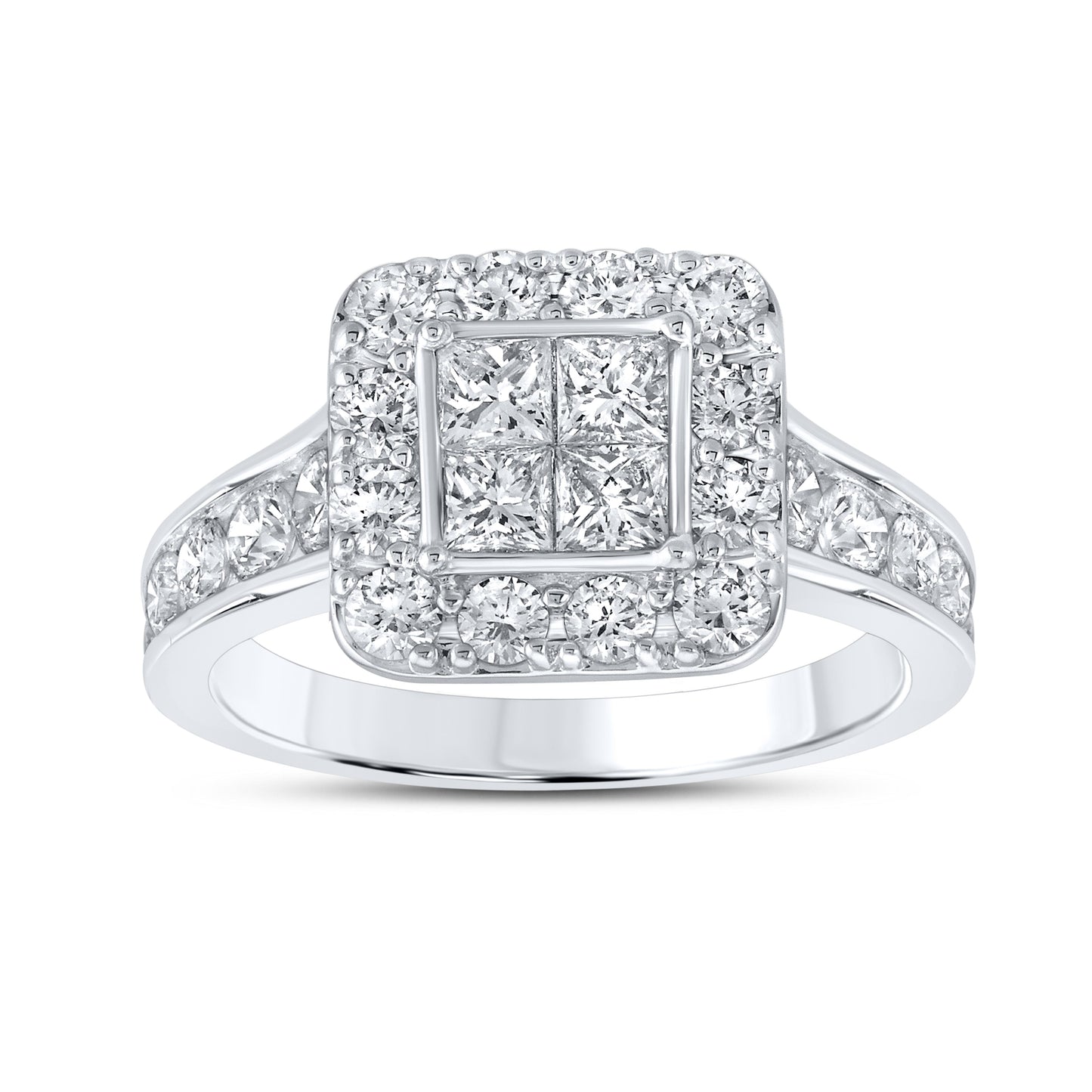 14kt WHITE GOLD 2.50 CTW Natural Diamond Bridal Ring Set