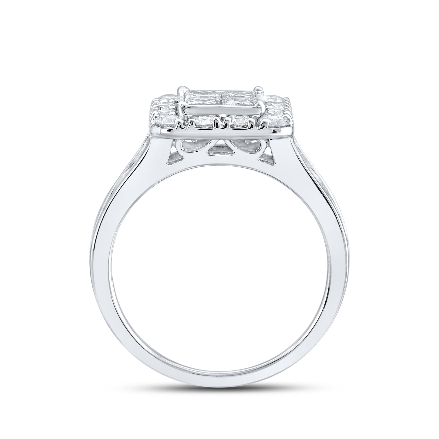 14kt WHITE GOLD 2.50 CTW Natural Diamond Bridal Ring Set