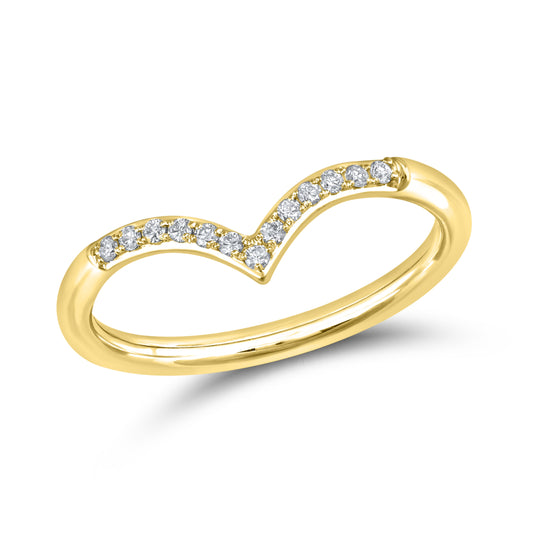 14kt yellow gold 0.10ctw Diamond Band