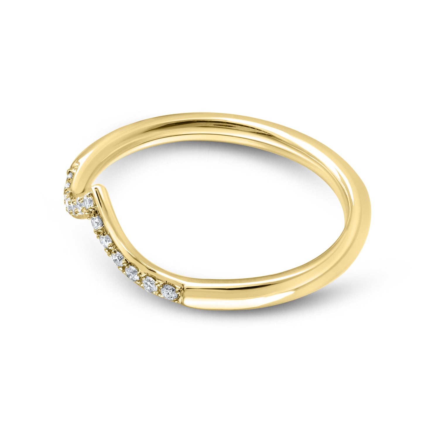 14kt yellow gold 0.10ctw Diamond Band