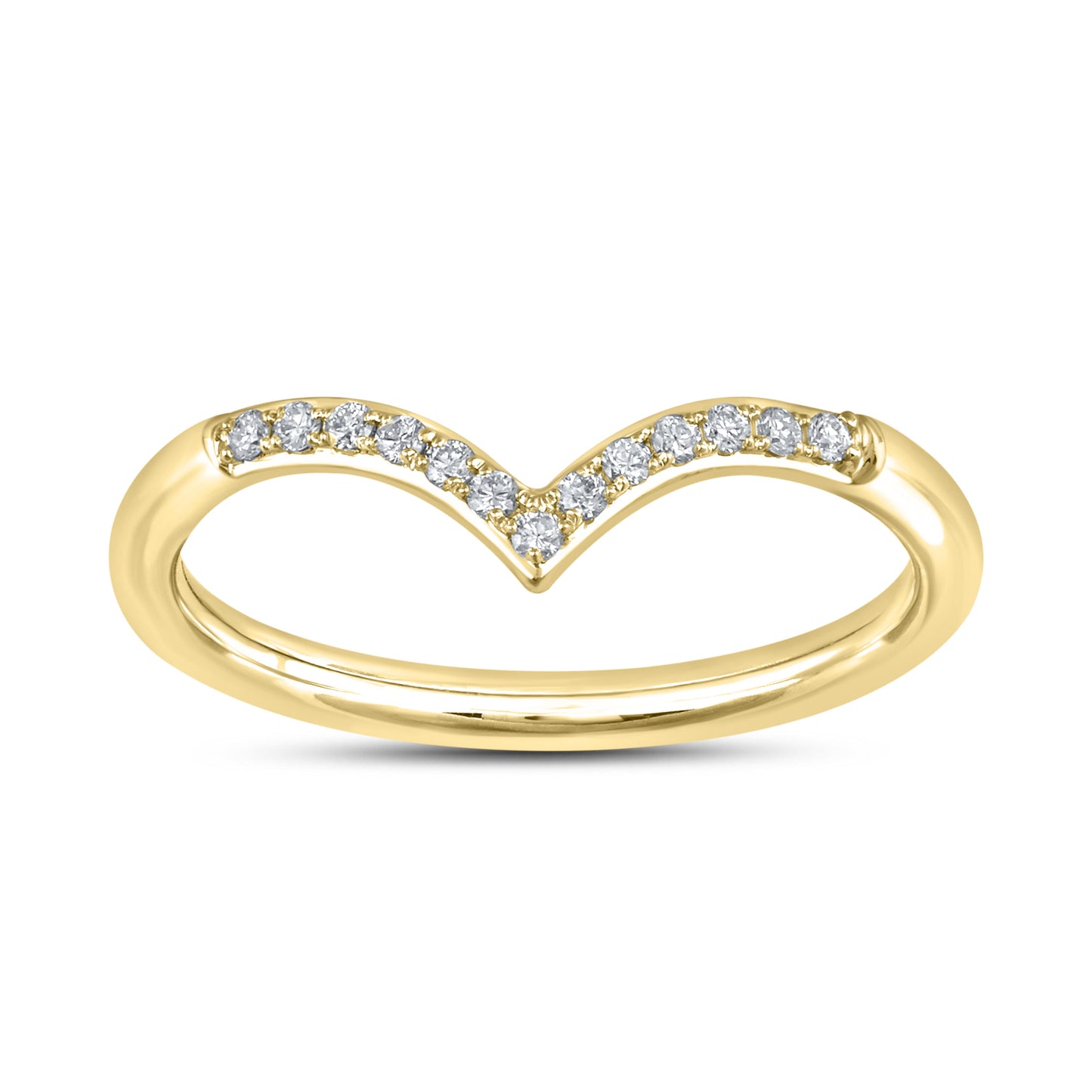 14kt yellow gold 0.10ctw Diamond Band