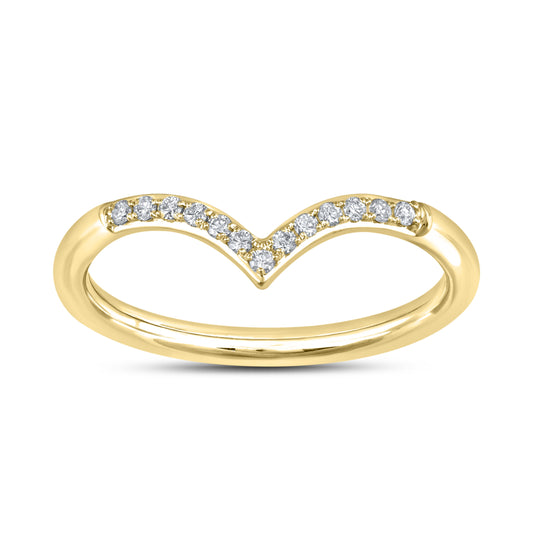 14kt yellow gold 0.10ctw Diamond Band