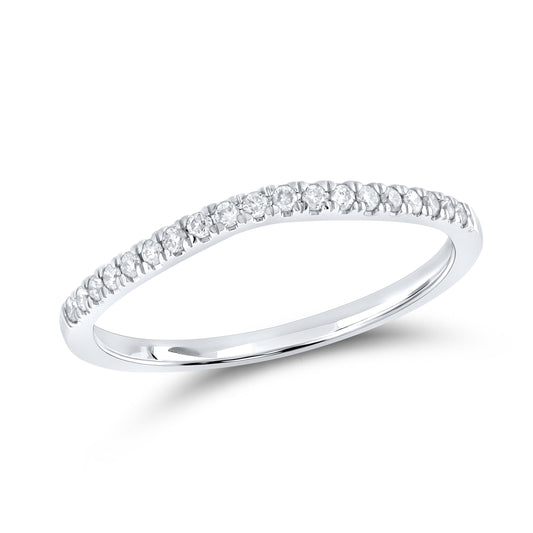 14kt White gold 0.14 CTW Ladies Diamond Band