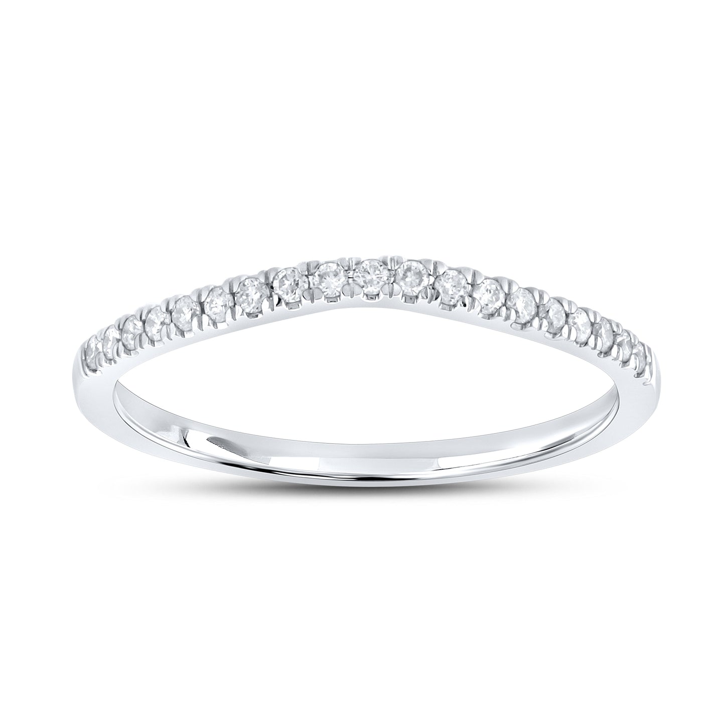 14kt White gold 0.14 CTW Ladies Diamond Band