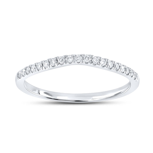 14kt White gold 0.14 CTW Ladies Diamond Band