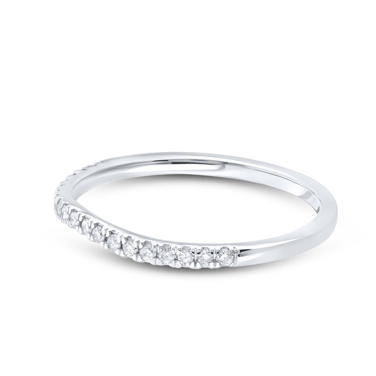 14kt White gold 0.14 CTW Ladies Diamond Band