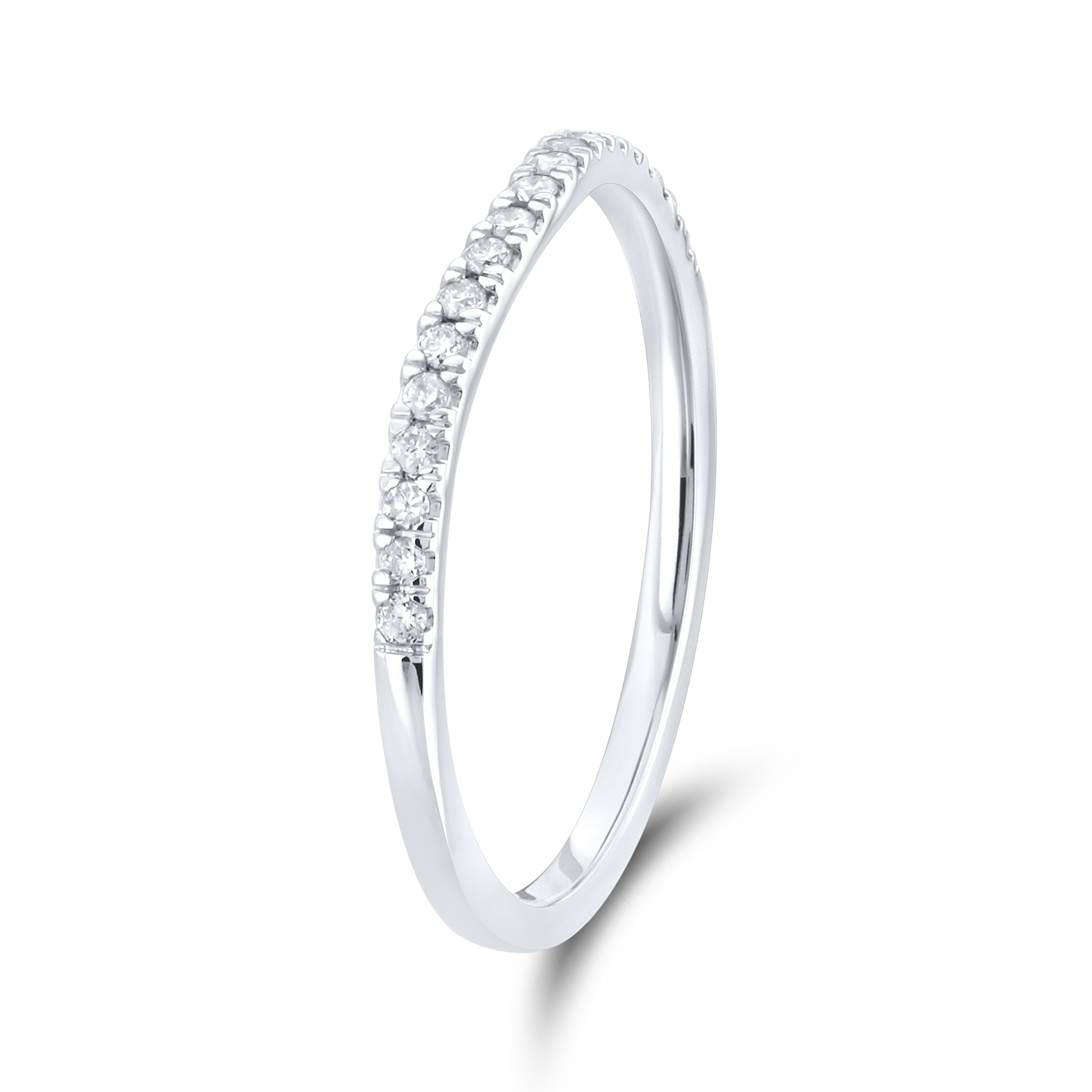 14kt White gold 0.14 CTW Ladies Diamond Band