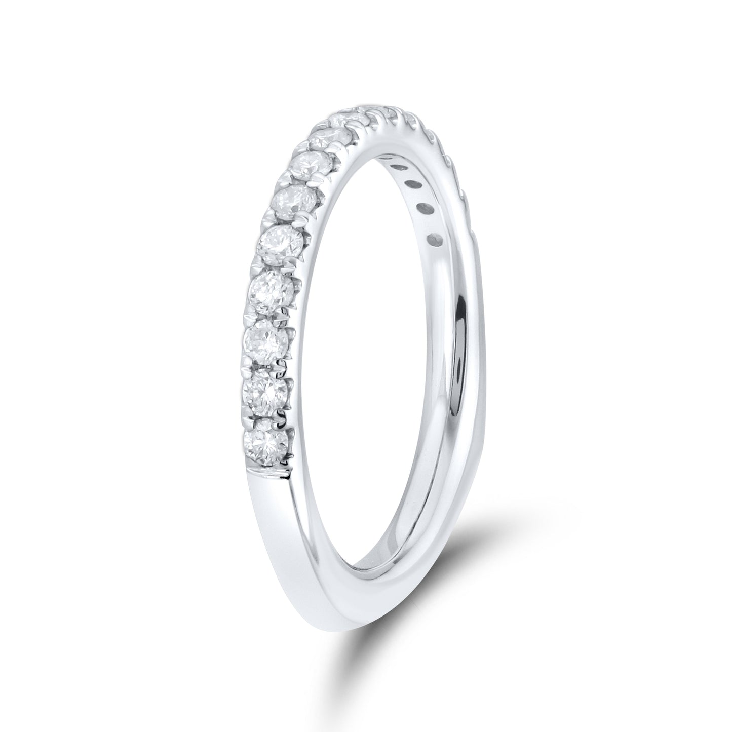 14k white gold 0.62 CTW Ladies Diamond Band