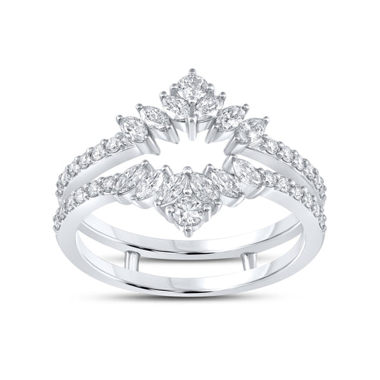 14KT WHITE GOLD 0.75 CTW  LADIES DIAMOND BAND ENHANCER