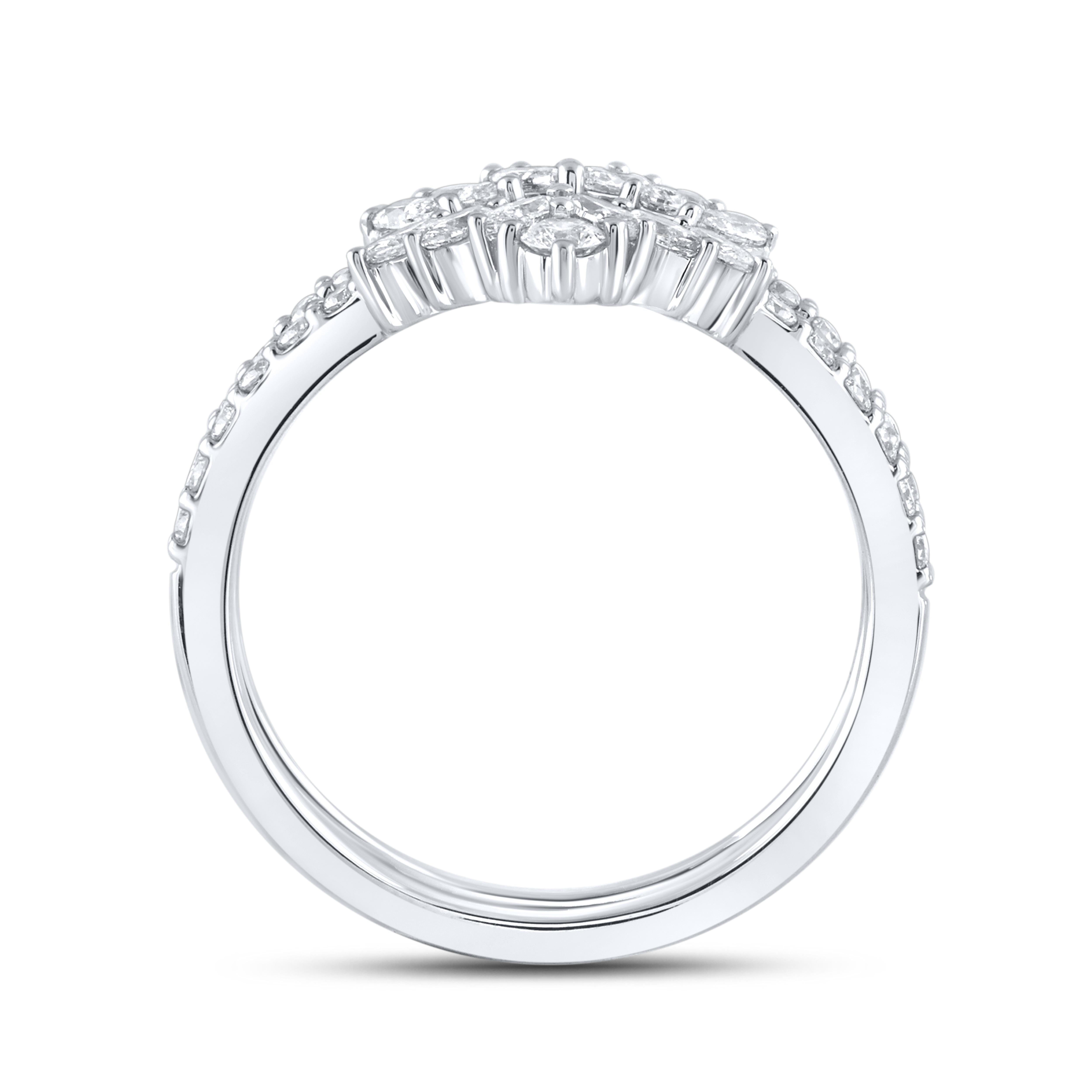 14KT WHITE GOLD 0.75 CTW  LADIES DIAMOND BAND ENHANCER