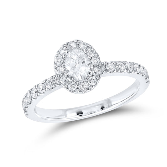 14kt WG 0.73 CTW Natural Diamond bridal ring