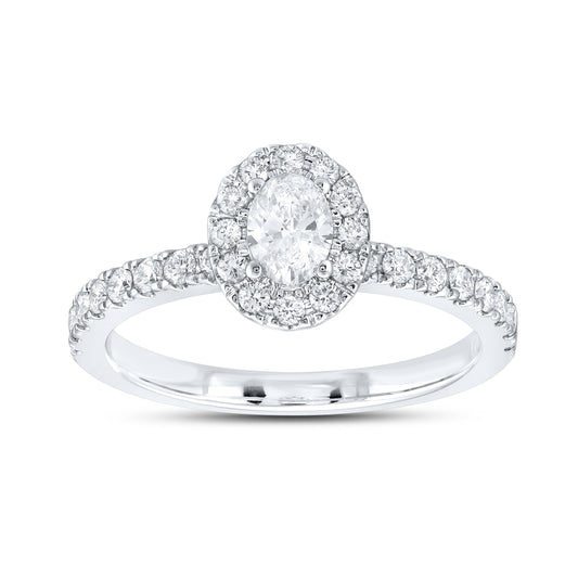 14kt WG 0.73 CTW Natural Diamond bridal ring