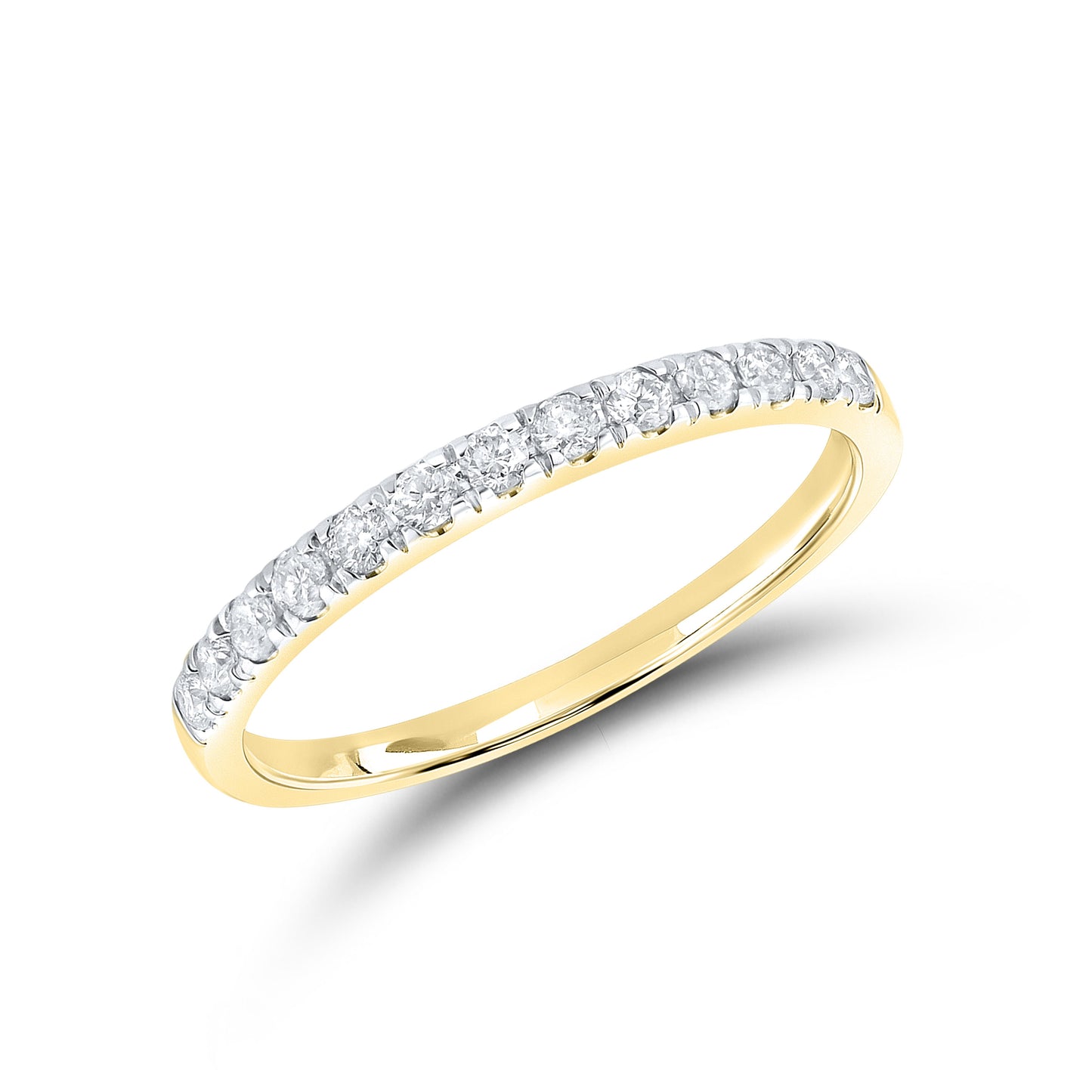 14k Yellow Gold 0.25 CTW Ladies Diamond Band