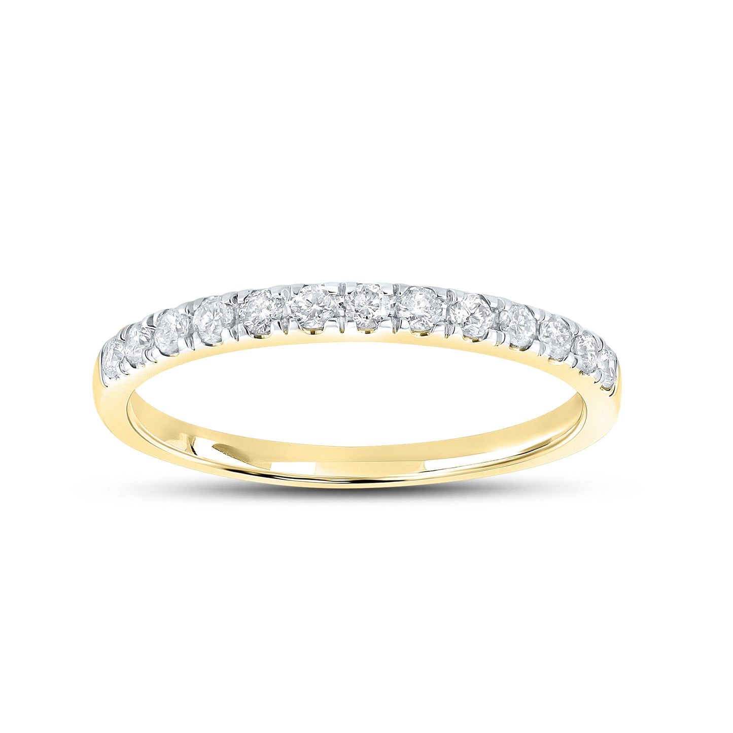 14k Yellow Gold 0.25 CTW Ladies Diamond Band