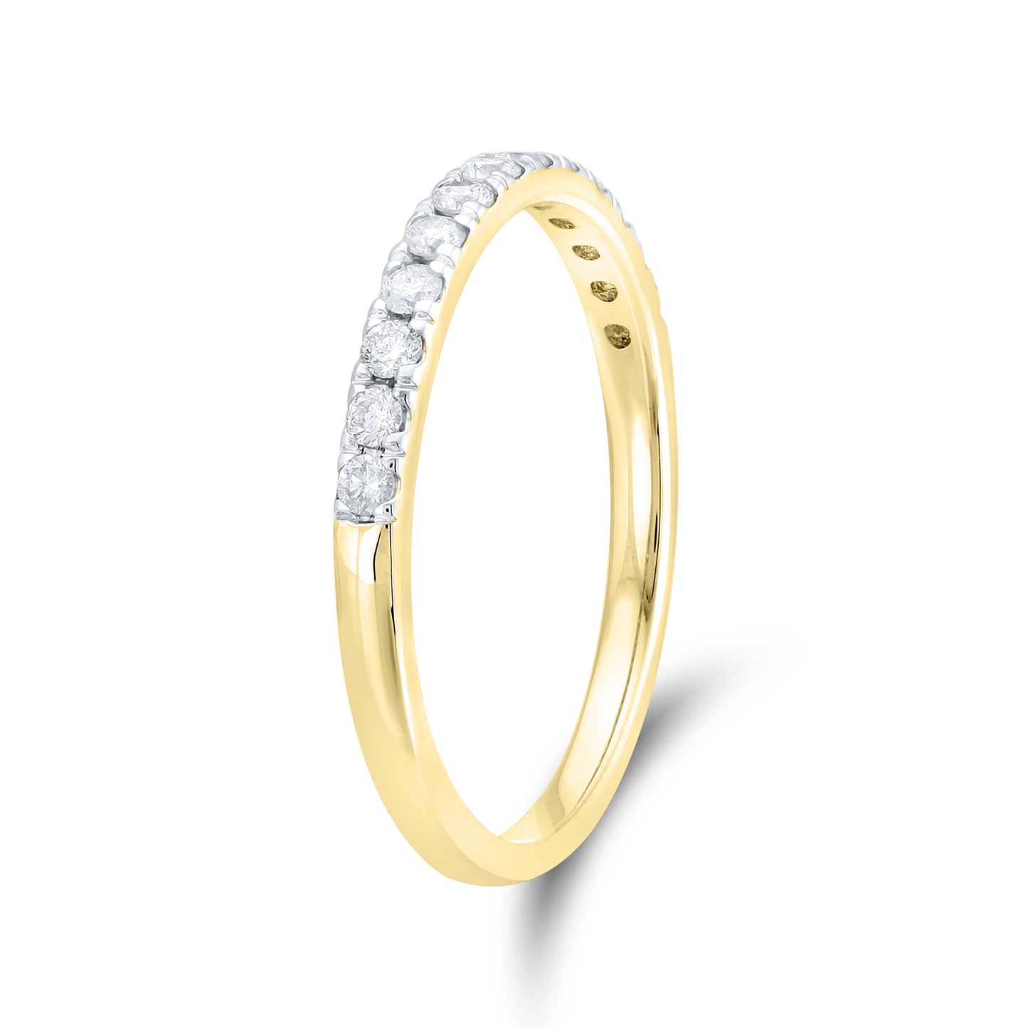 14k Yellow Gold 0.25 CTW Ladies Diamond Band