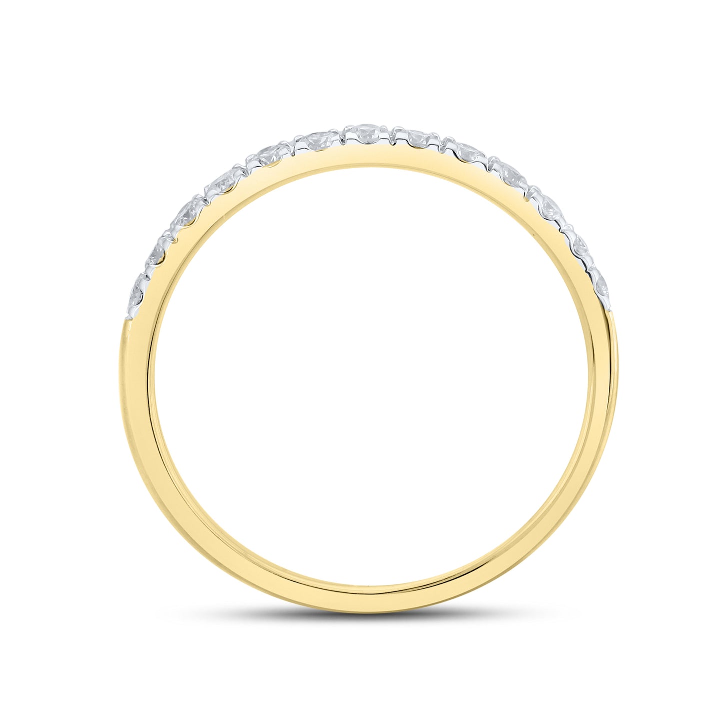 14k Yellow Gold 0.25 CTW Ladies Diamond Band