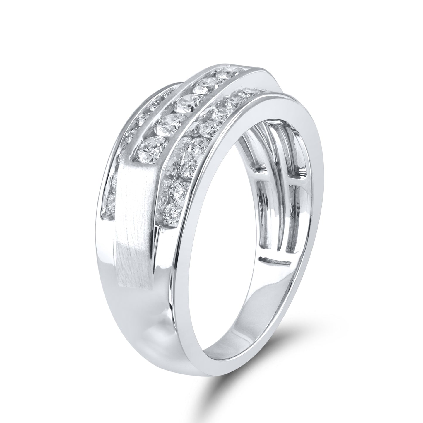 14k WHITE GOLD 1.01 CTW Men’s Diamond band