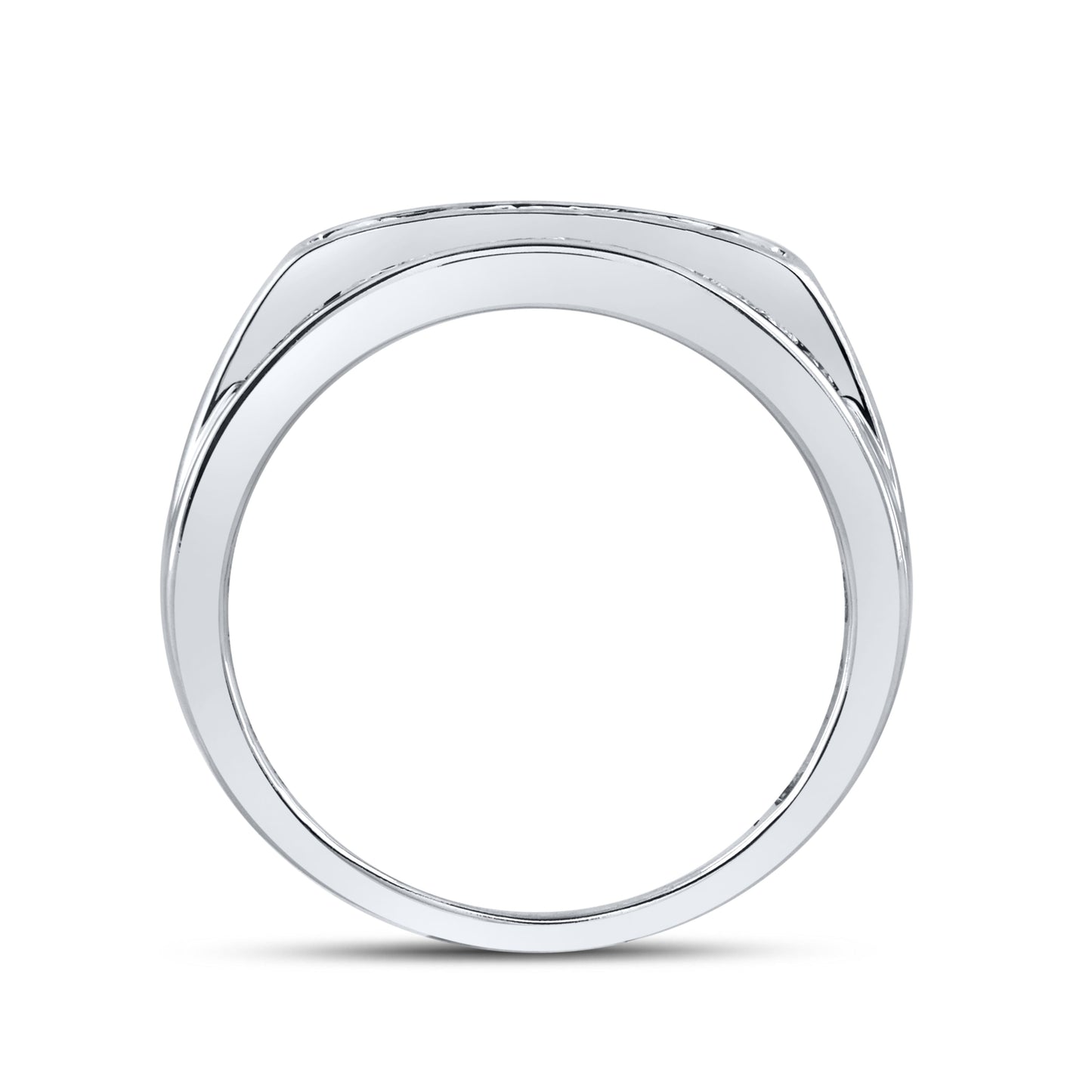 14k WHITE GOLD 1.01 CTW Men’s Diamond band