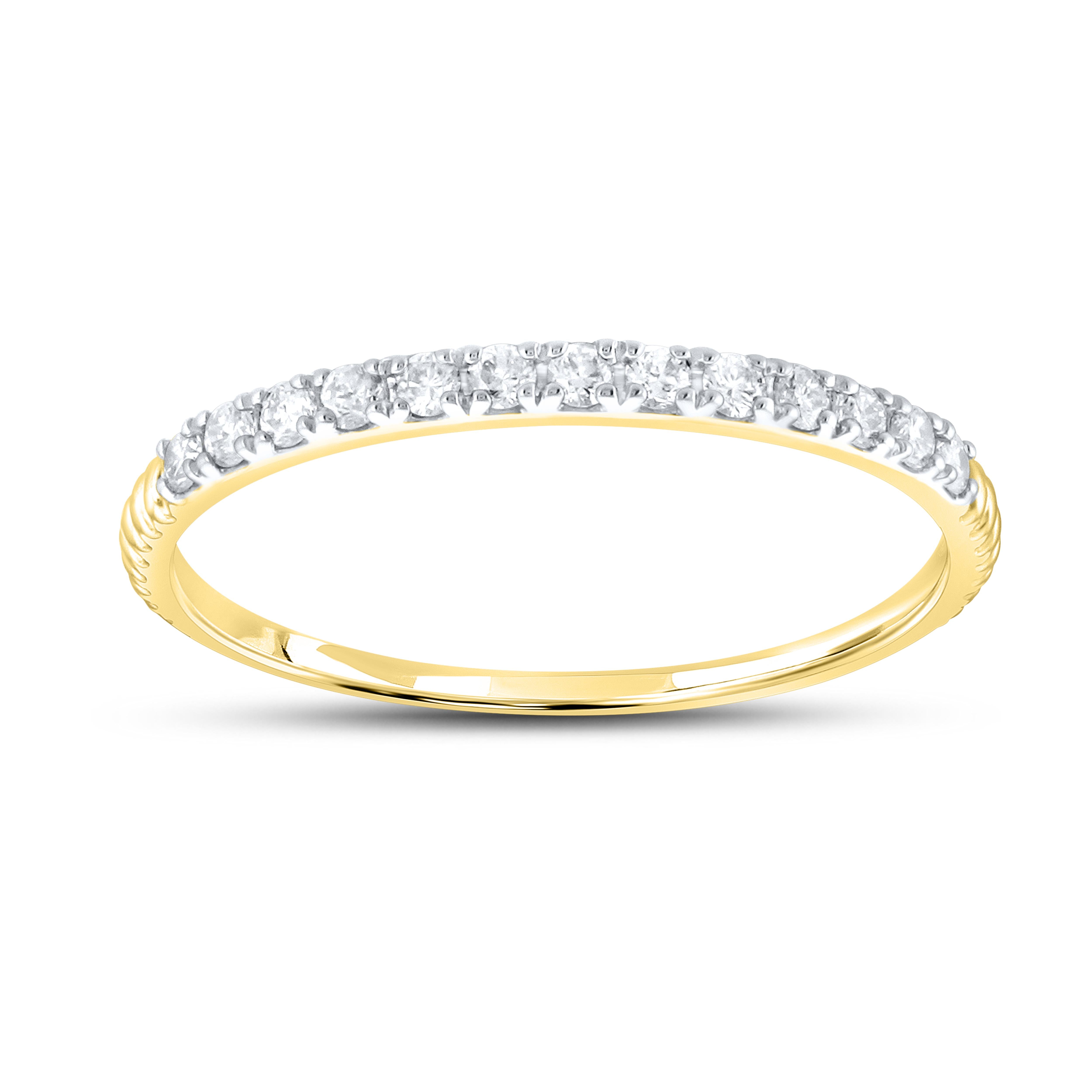 14kt Yellow Gold 0.20 CTW Ladies Diamond Band