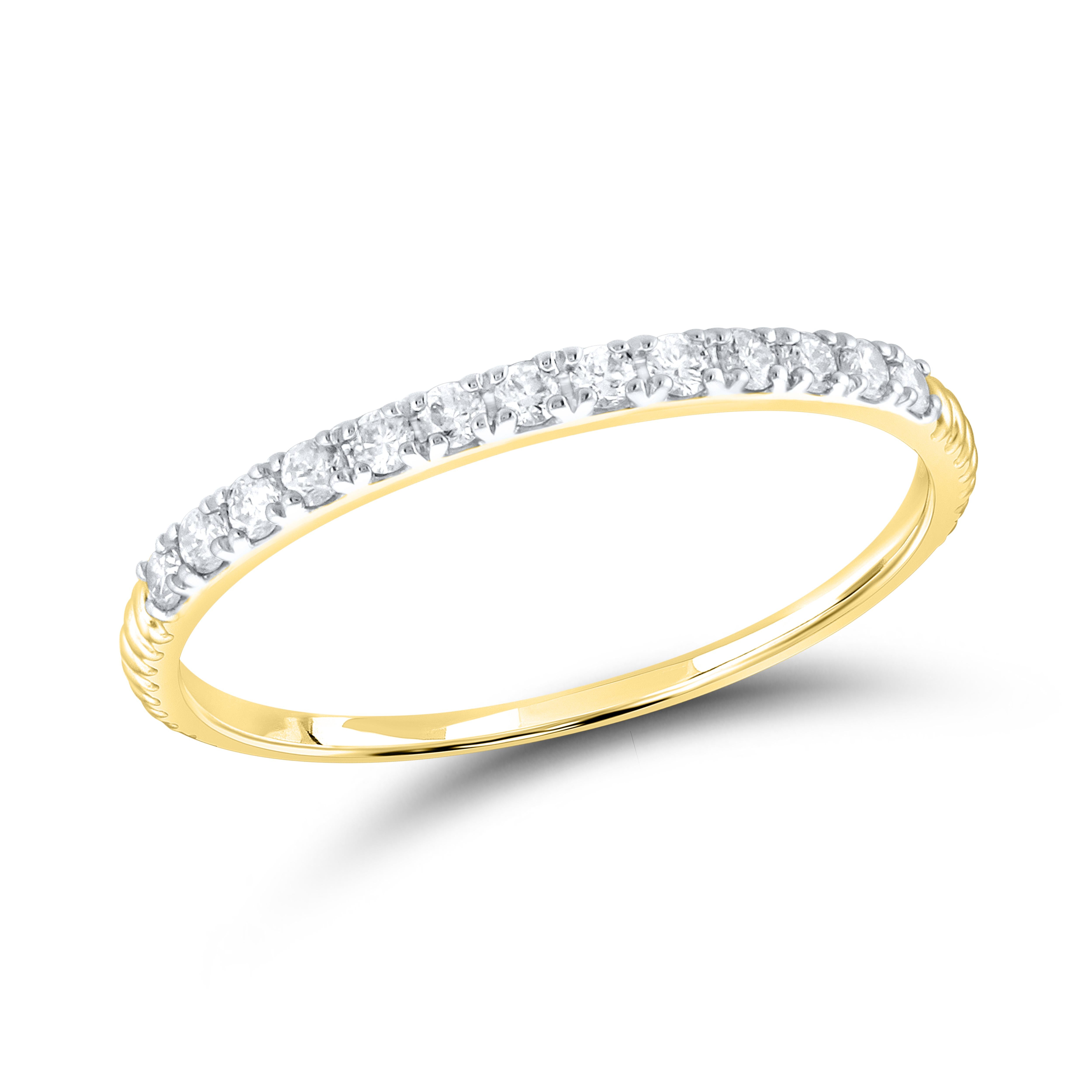 14kt Yellow Gold 0.20 CTW Ladies Diamond Band
