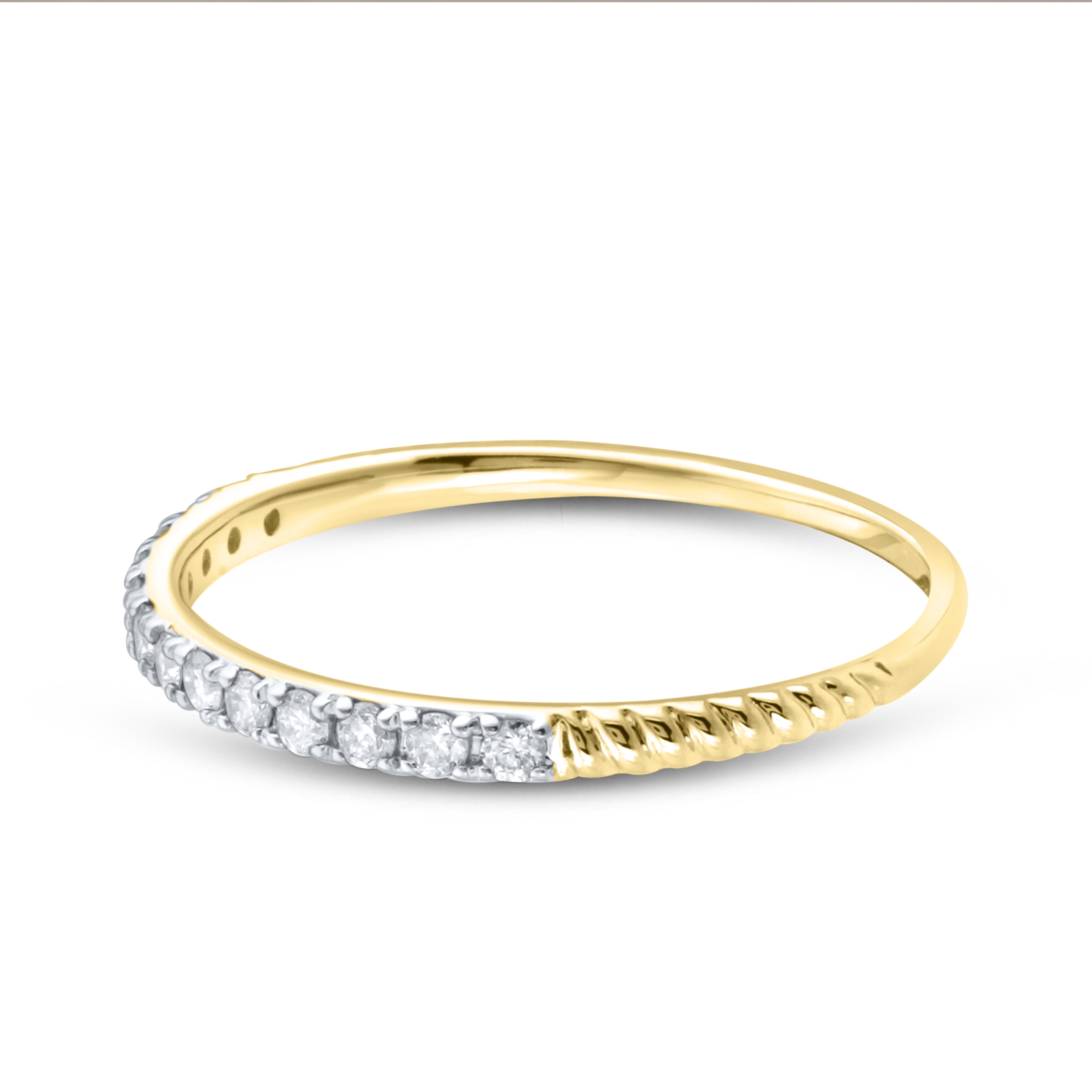 14kt Yellow Gold 0.20 CTW Ladies Diamond Band