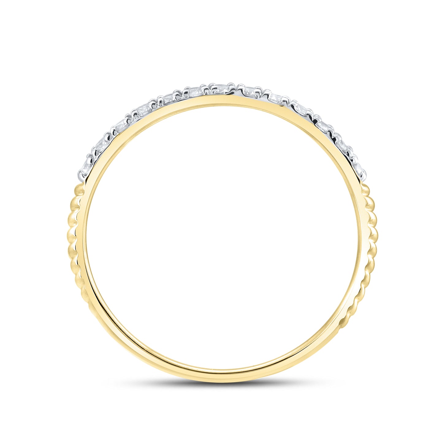 14k Yellow Gold 0.20 CTW Ladies Diamond Band