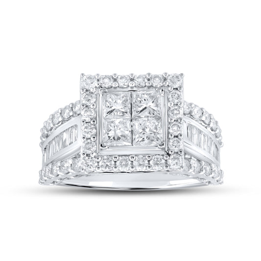 14kt WG 2.50 ctw Natural Diamond Bridal Ring