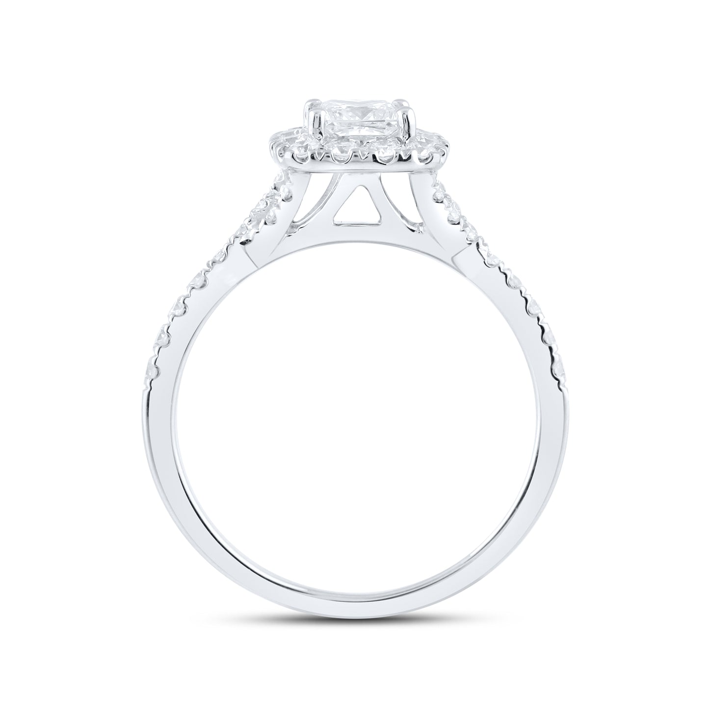 14kt White Gold 1.22 CTW Lab Diamond Bridal Ring Set