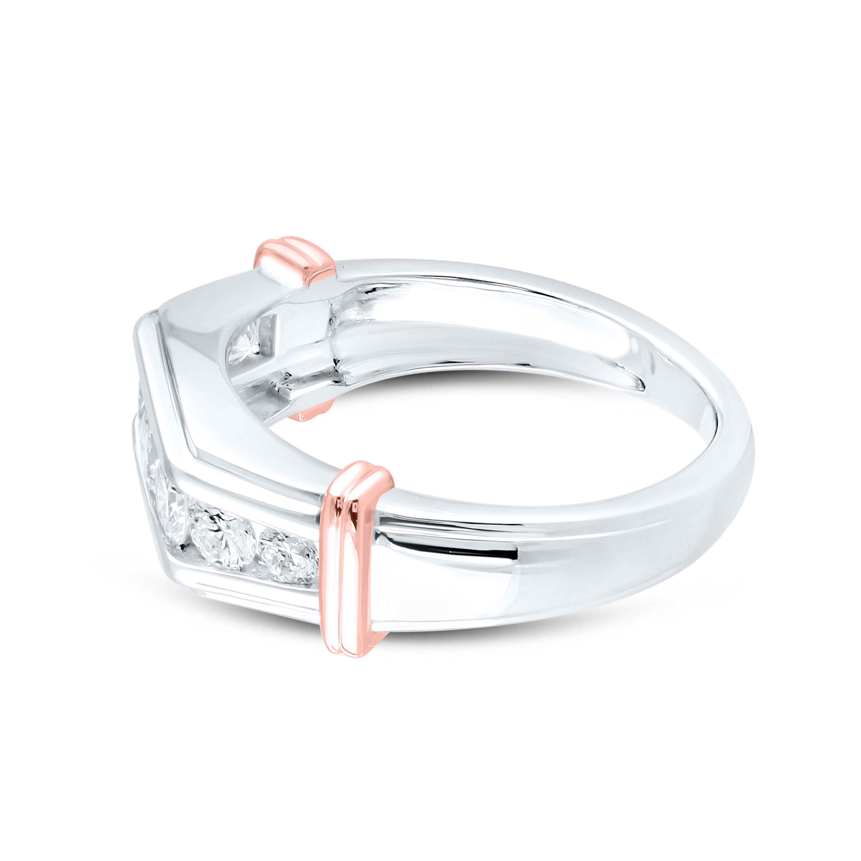 14kt White and Rose Gold 0.75 CTW Lab Diamond Band