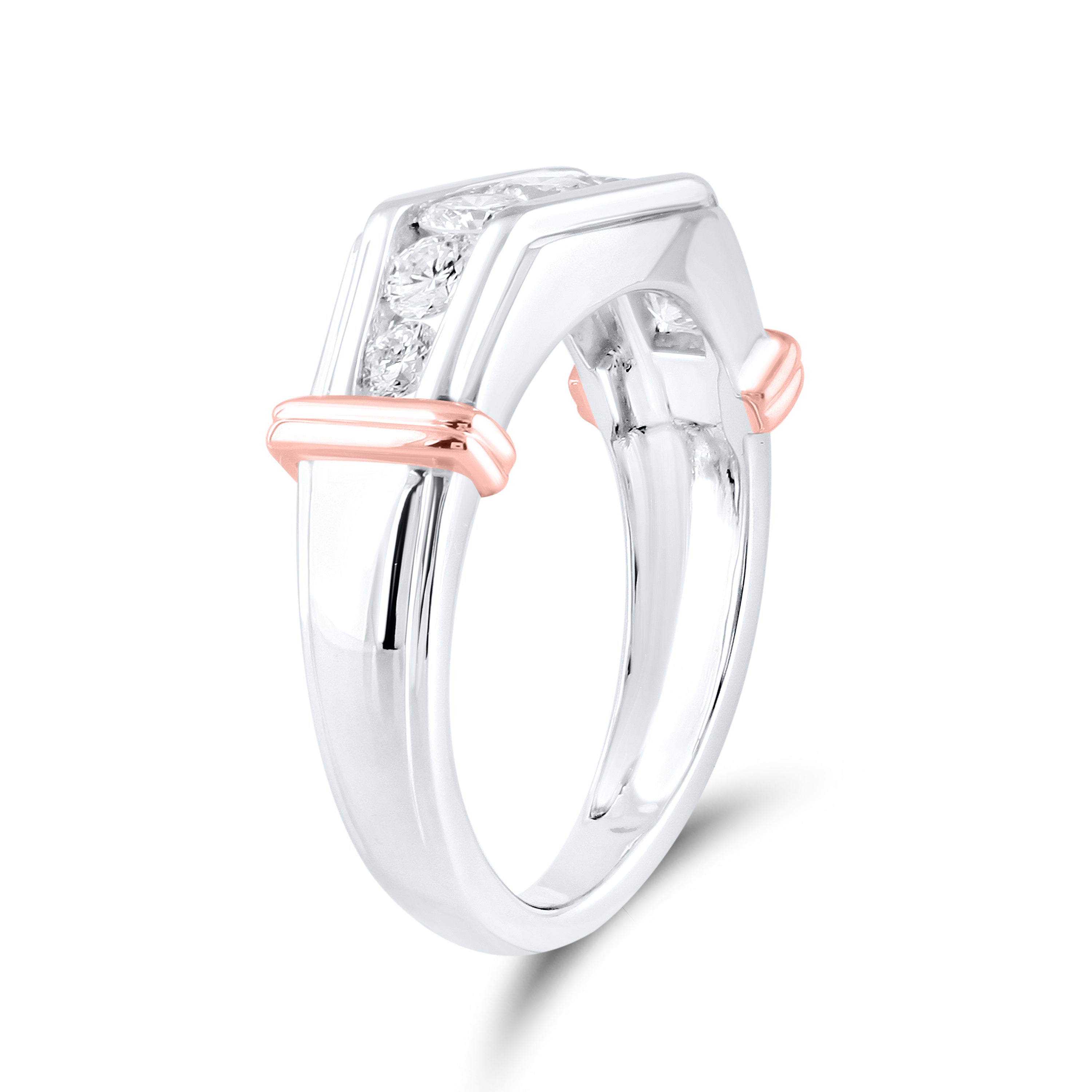 14kt White and Rose Gold 0.75 CTW Lab Diamond Band