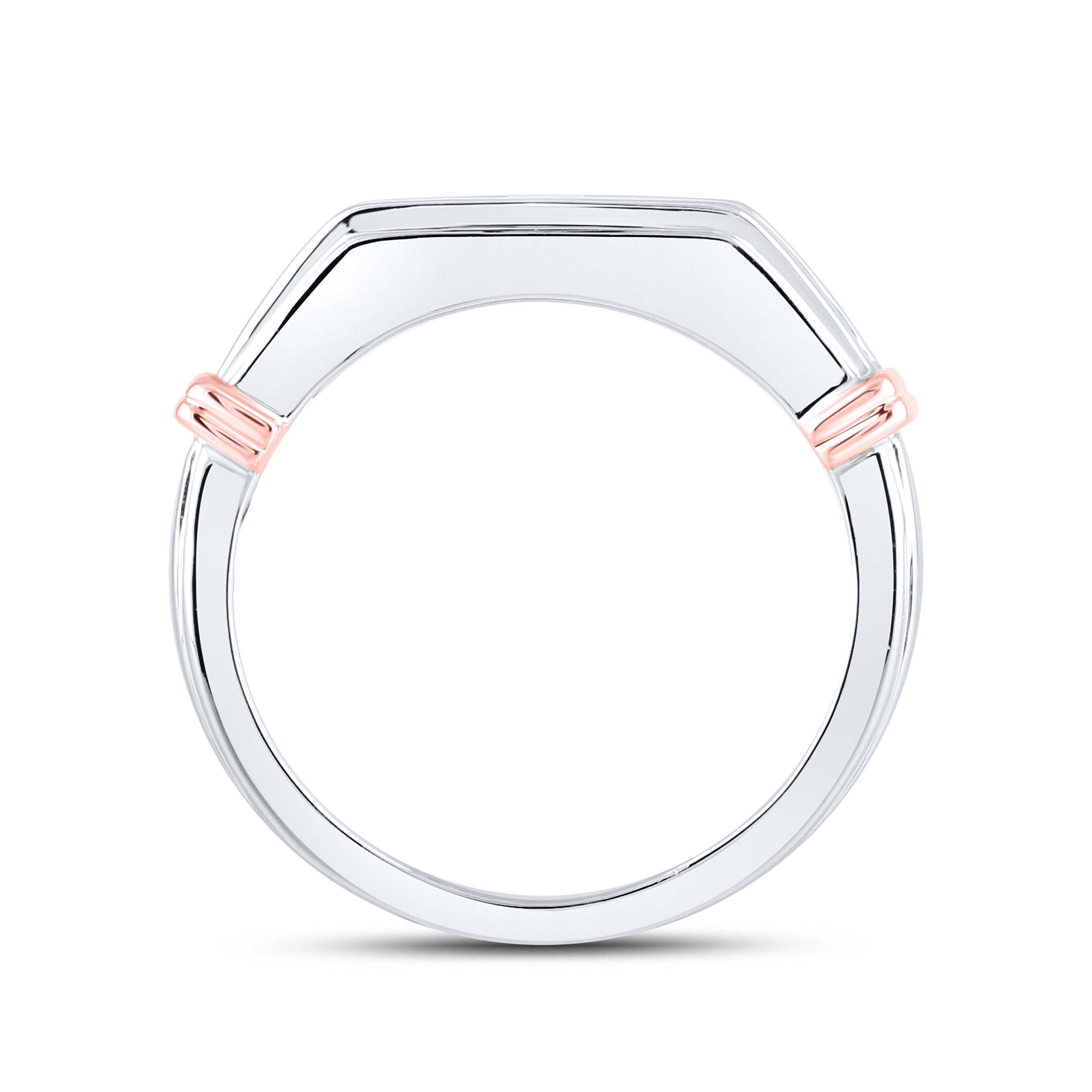 14kt White and Rose Gold 0.75 CTW Lab Diamond Band