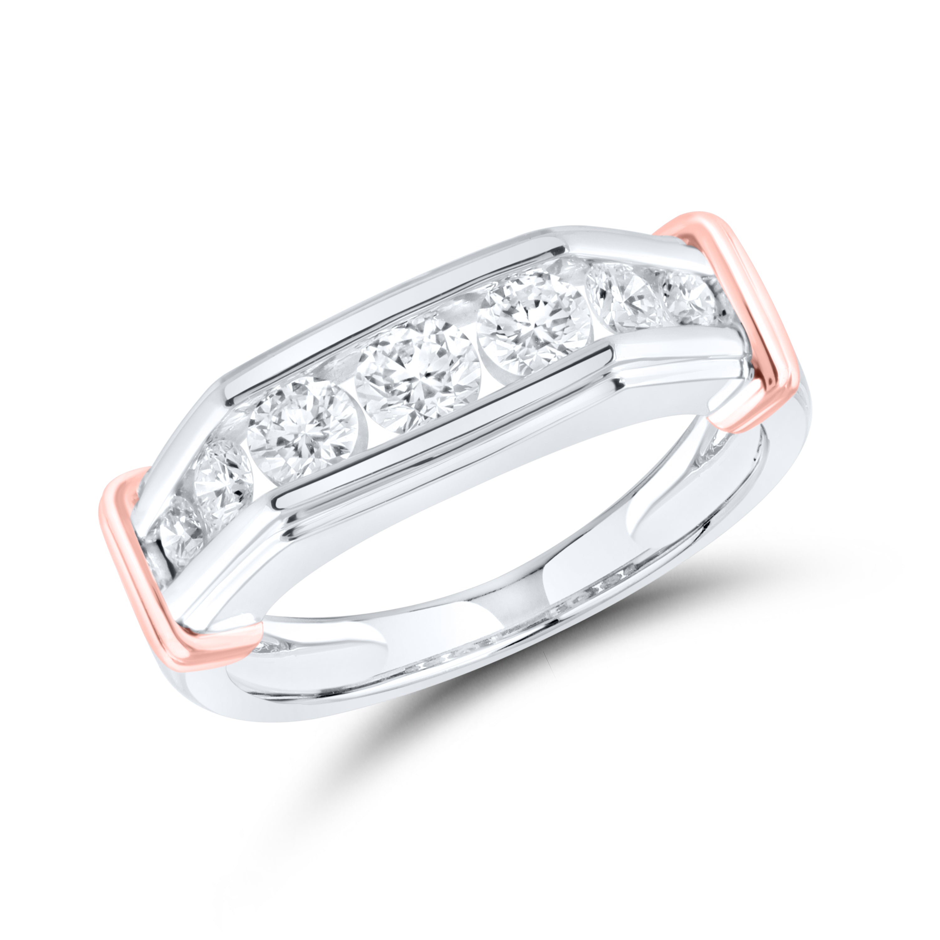 14kt White and Rose Gold 0.75 CTW Lab Diamond Band