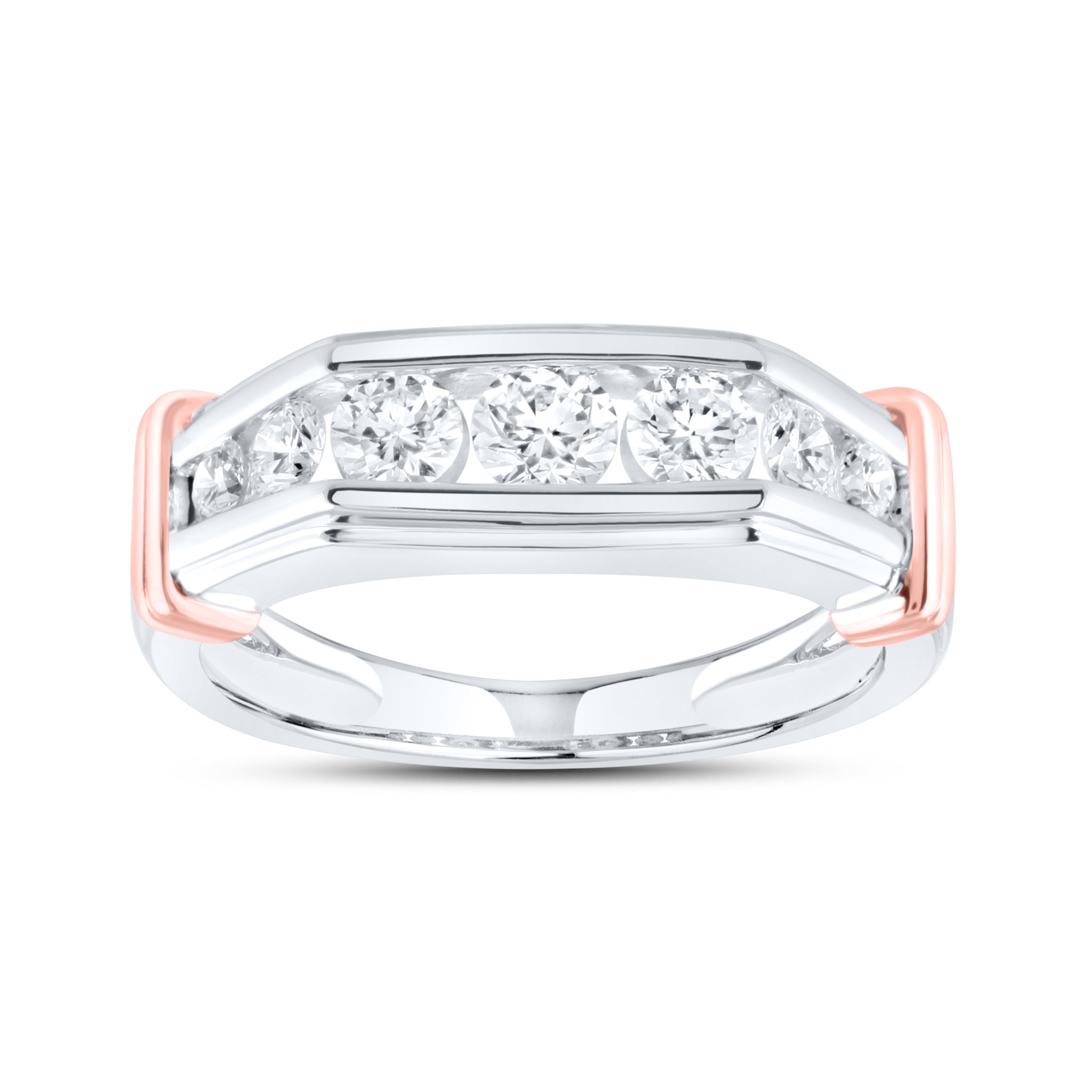 14kt White and Rose Gold 0.75 CTW Lab Diamond Band