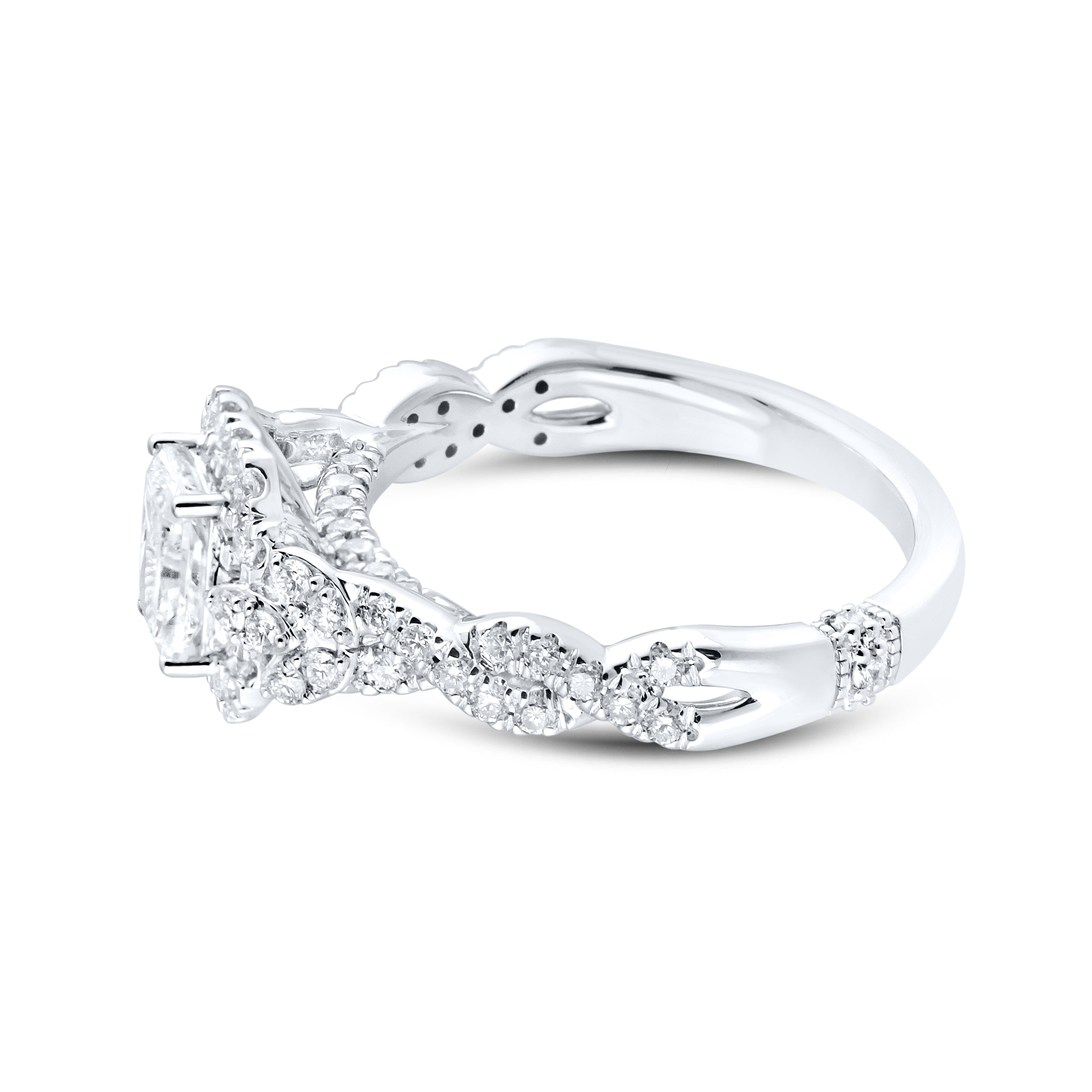 14kt White Gold 1.38 CTW Lab Diamond Engagement Ring