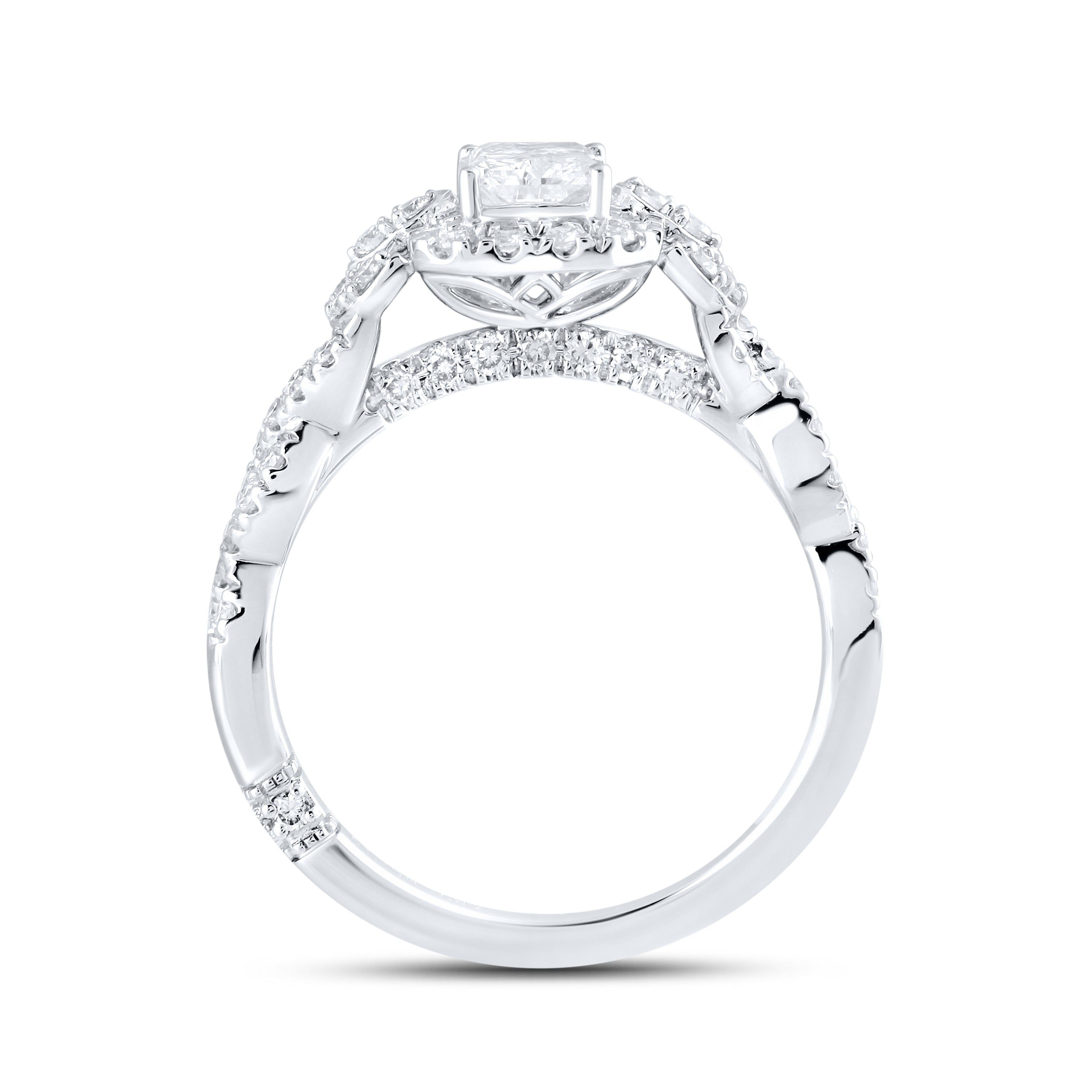 14kt White Gold 1.38 CTW Lab Diamond Engagement Ring