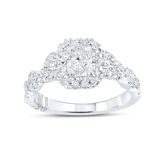 14kt White Gold 1.38 CTW Lab Diamond Engagement Ring