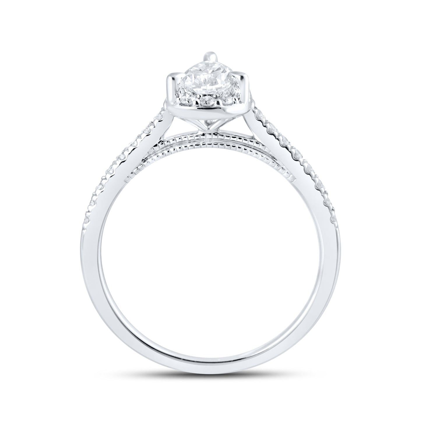 14kt White Gold 0.60ctw Lab Diamond Ring